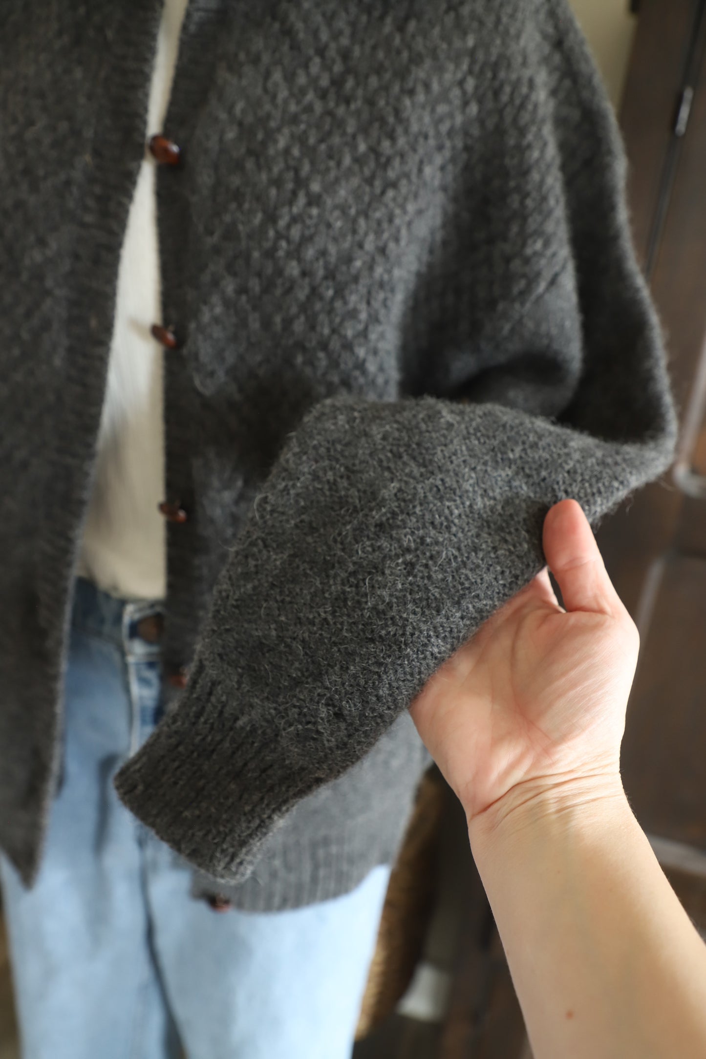 Vintage Eddie Bauer wool cardigan, M