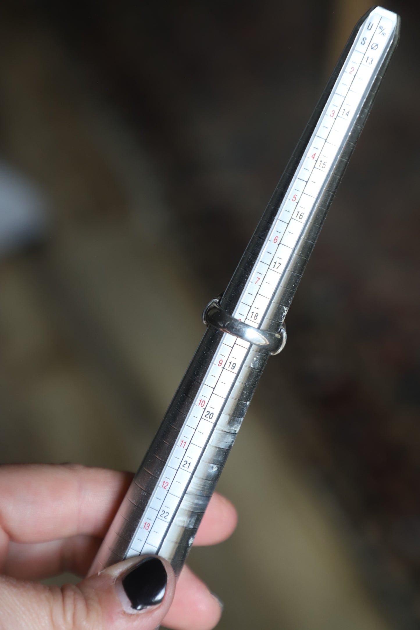 Vintage Sterling+Onyx chunky ring size 8