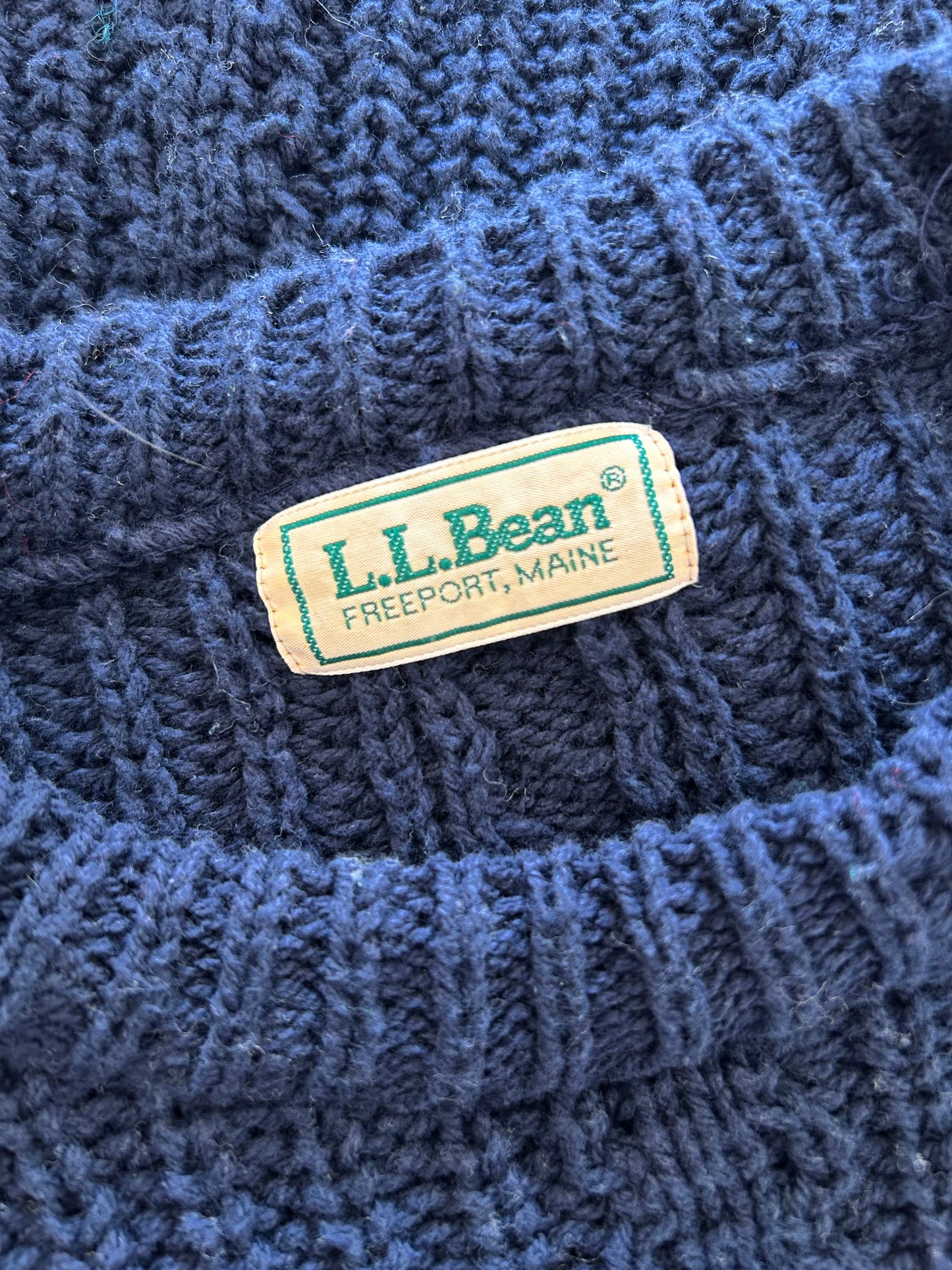 Vintage 70’s LLBean cotton knit|navy