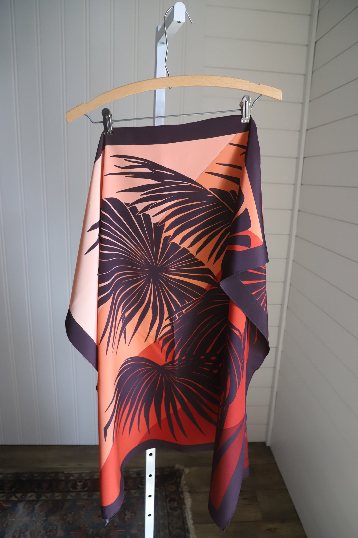Valentino palm leaf Silk scarf
