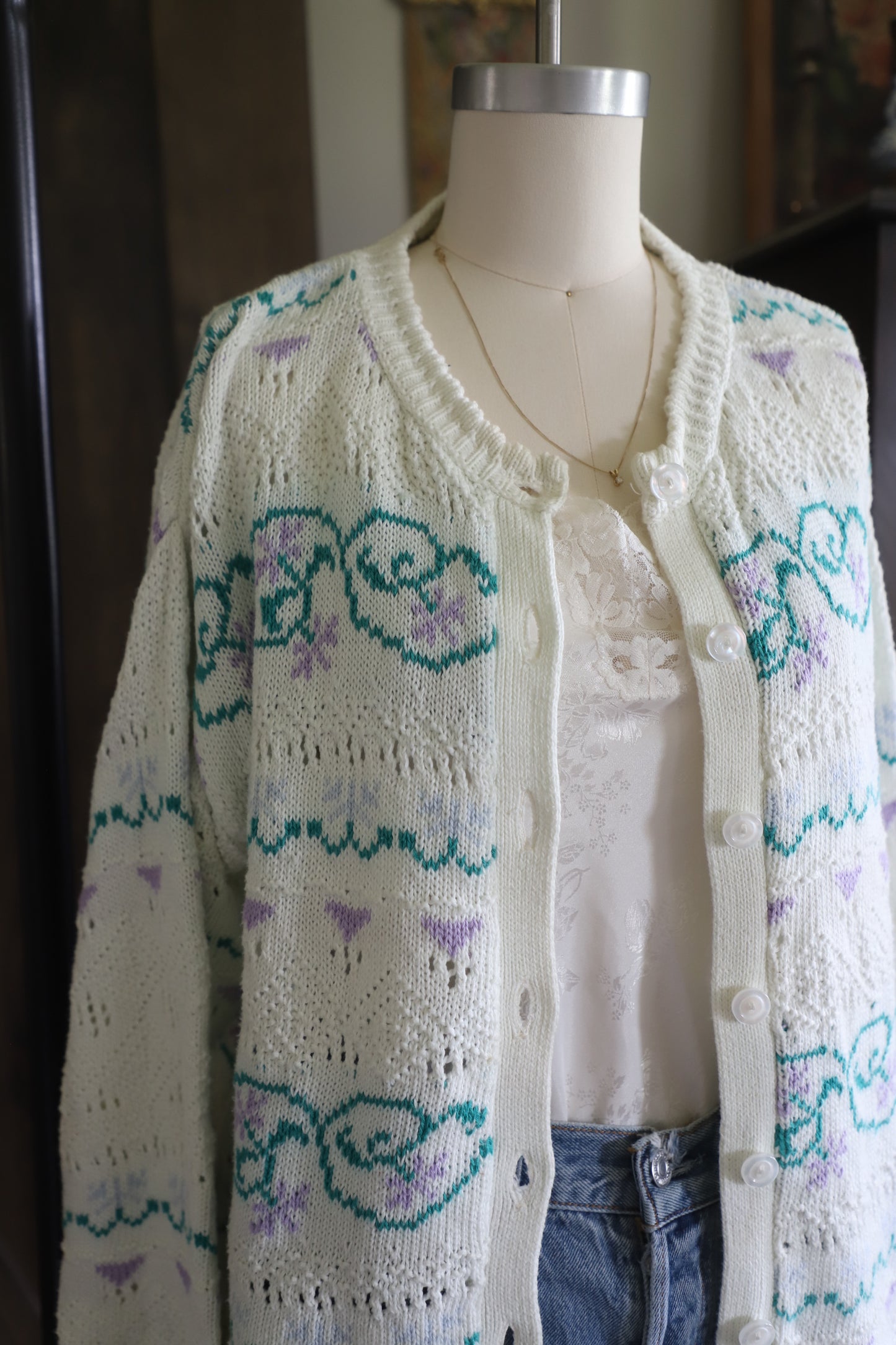 Blarney Woolen Mills cotton cardigan size S/M