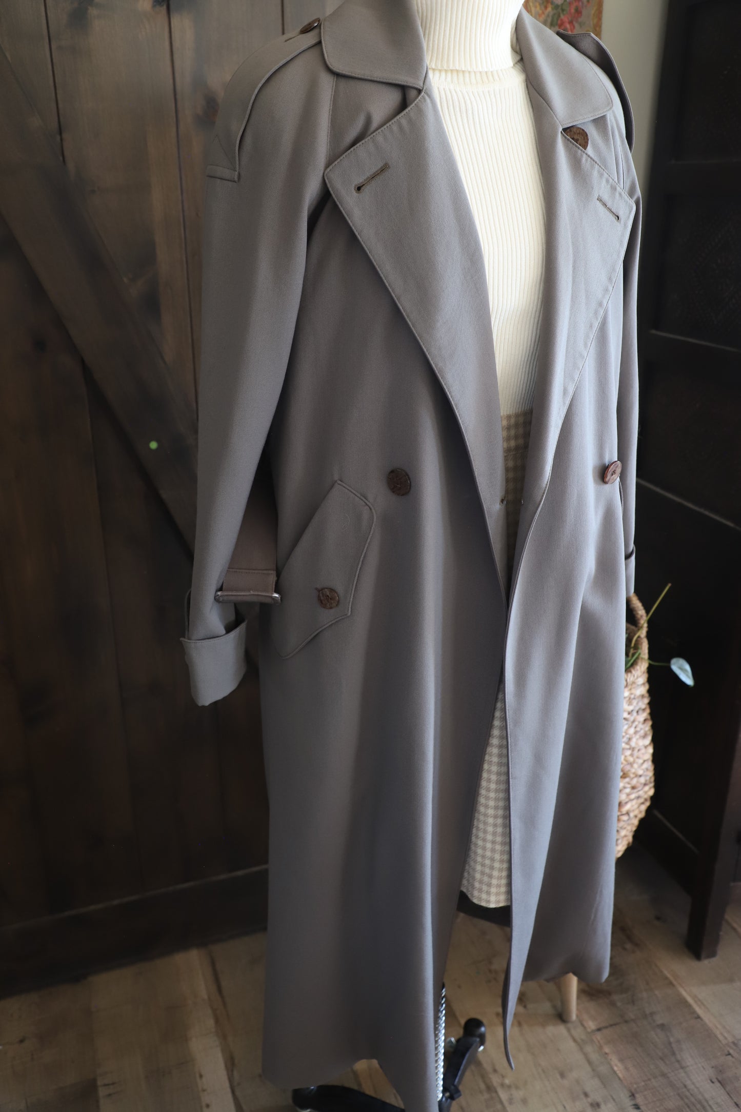 Vintage Jones NY wool trench, M/L