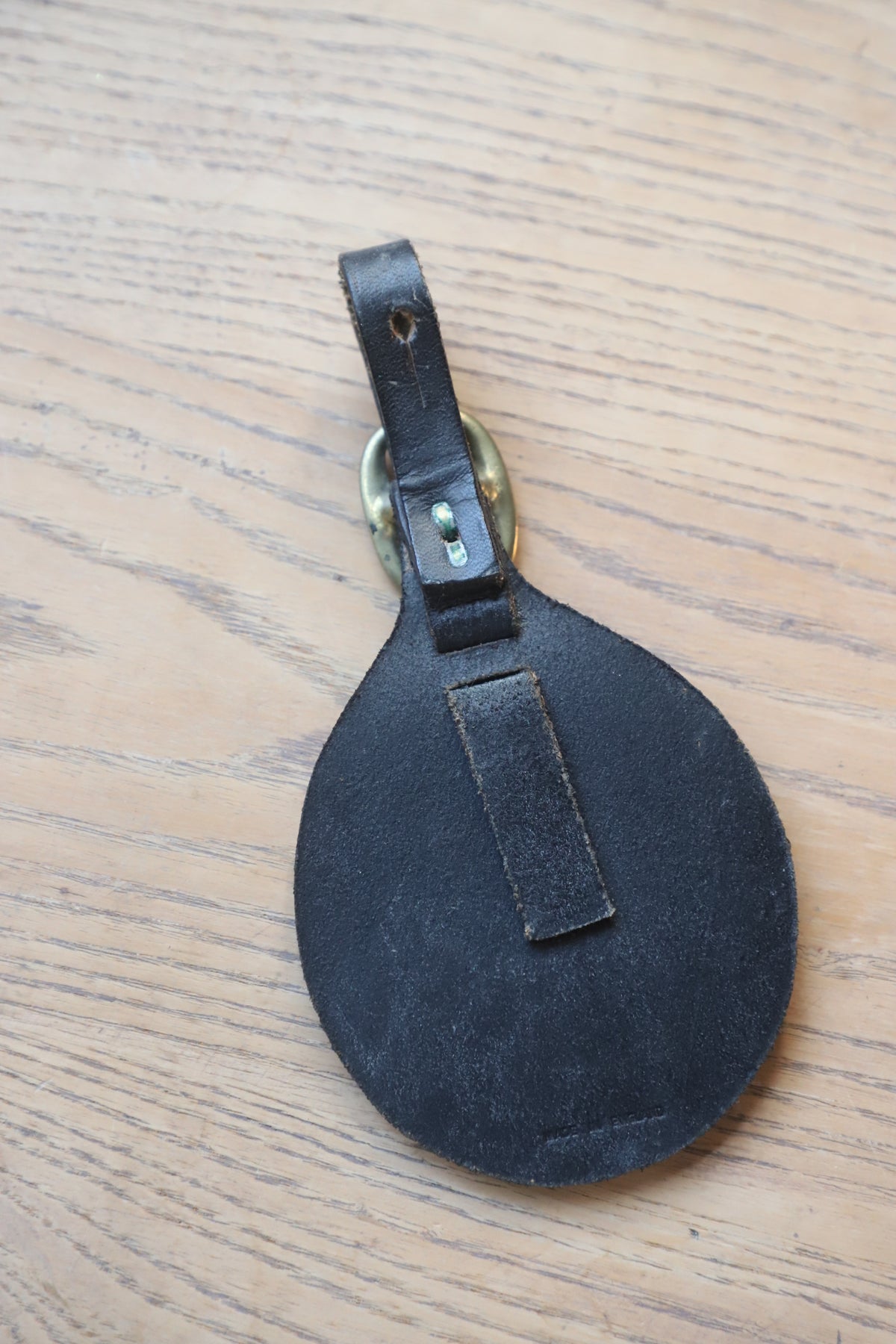 Vintage Saddle medallion on leather