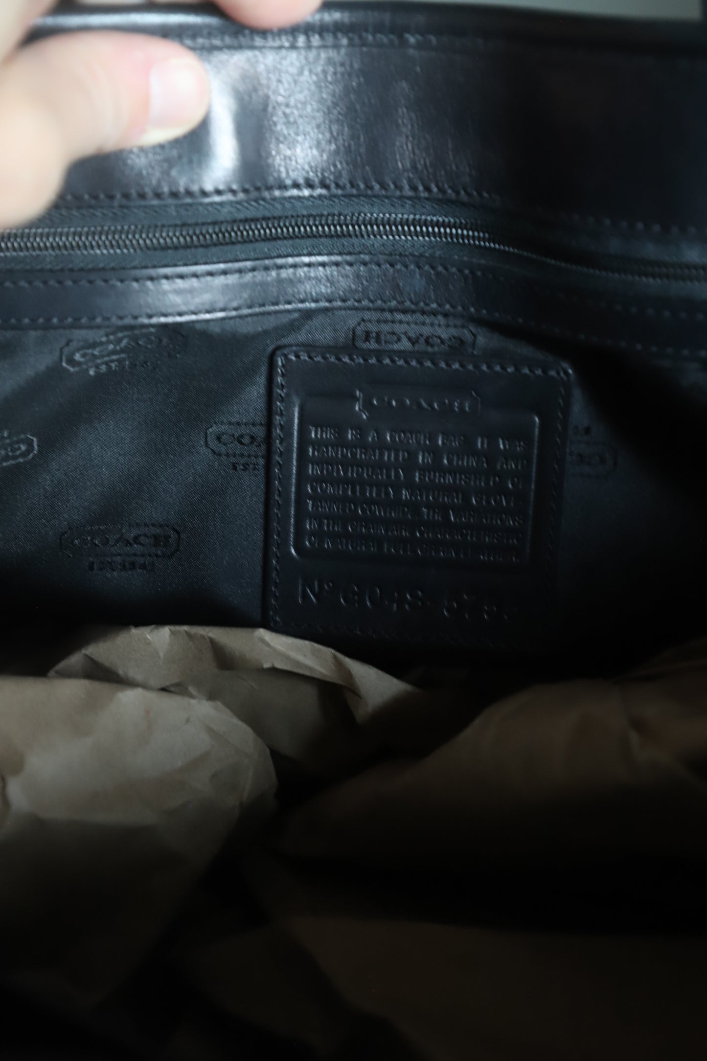 Y2K 04 Leather Coach tote bag