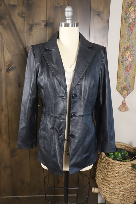 Vintage genuine leather jacket, size M