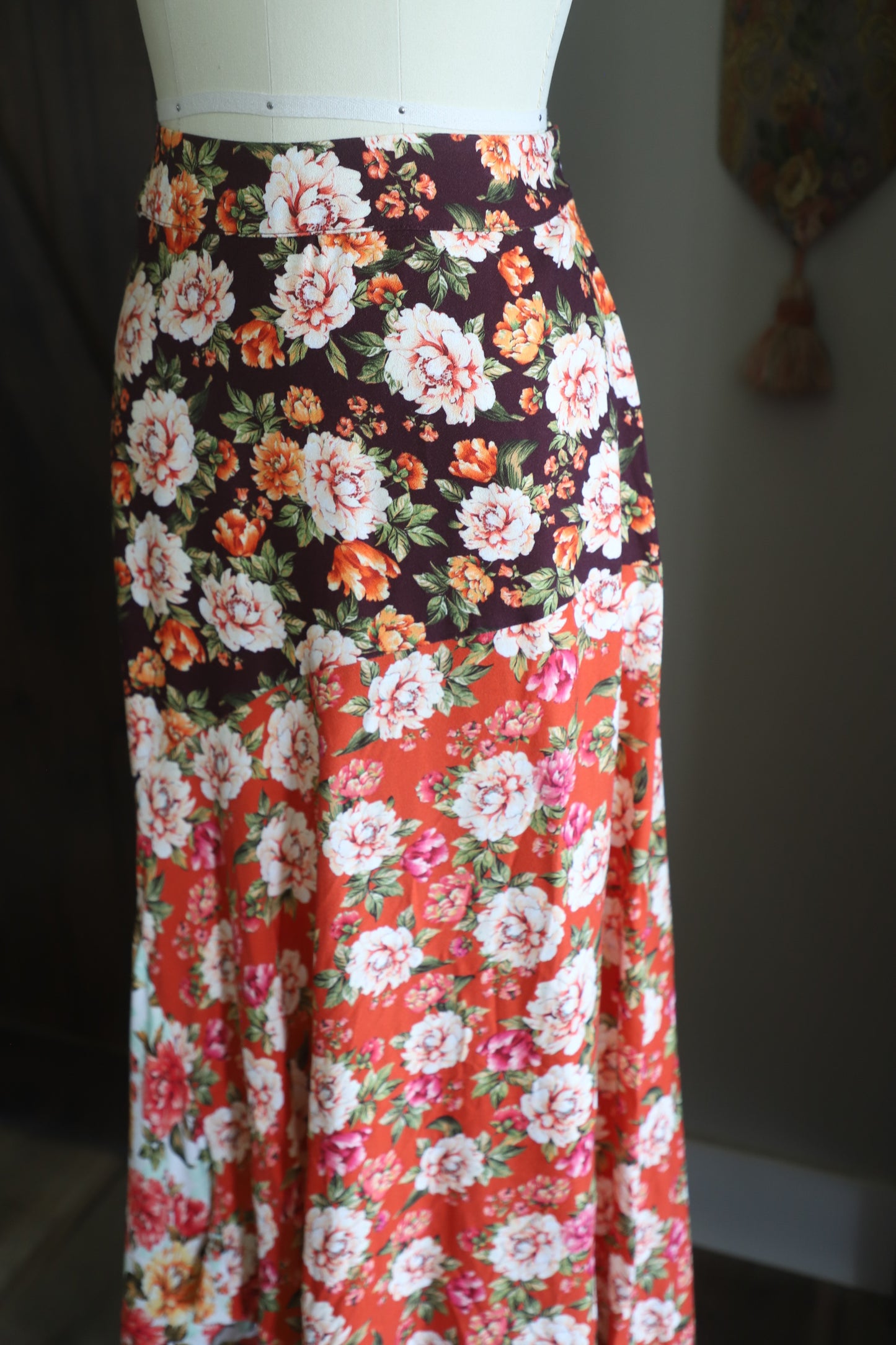 Farm Rio for Anthro floral skirt size M
