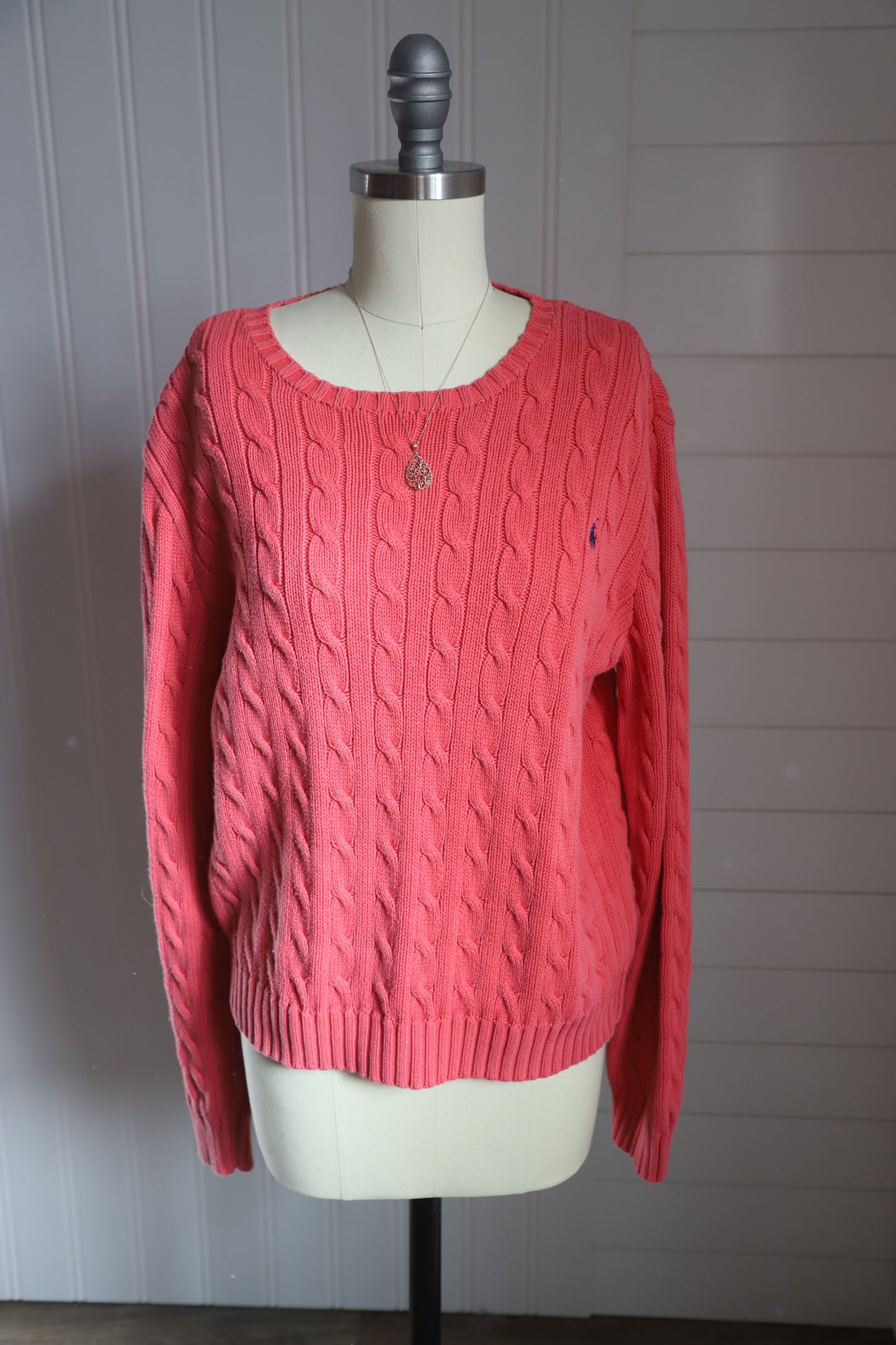 Polo Ralph Lauren coral sweater(see description for sizing)