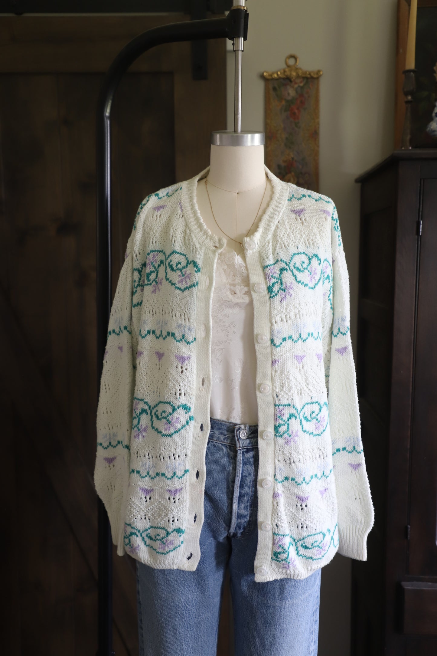Blarney Woolen Mills cotton cardigan size S/M