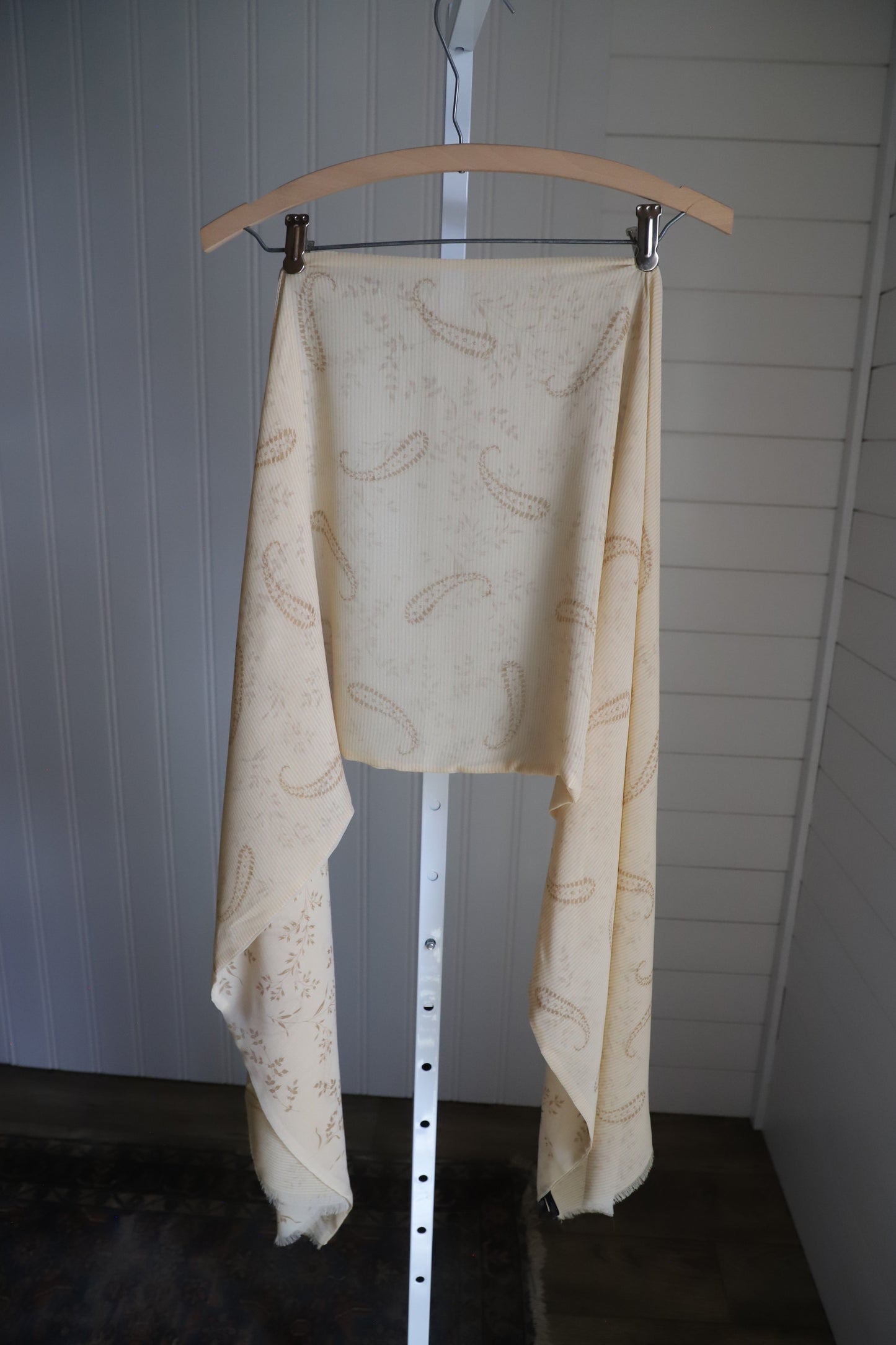 Ralph Lauren cream and paisley silk scarf