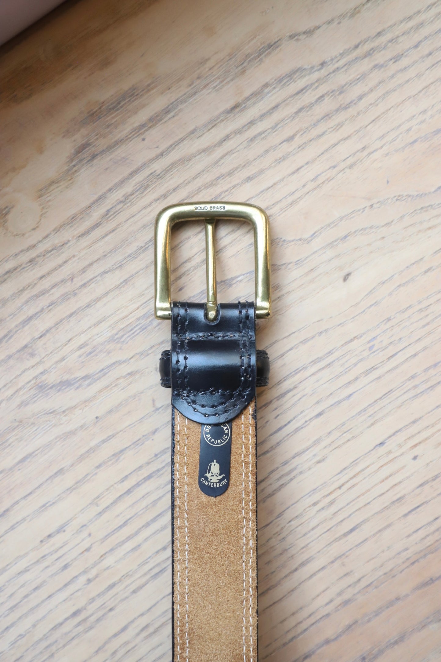 Black leather Canterbury belt
