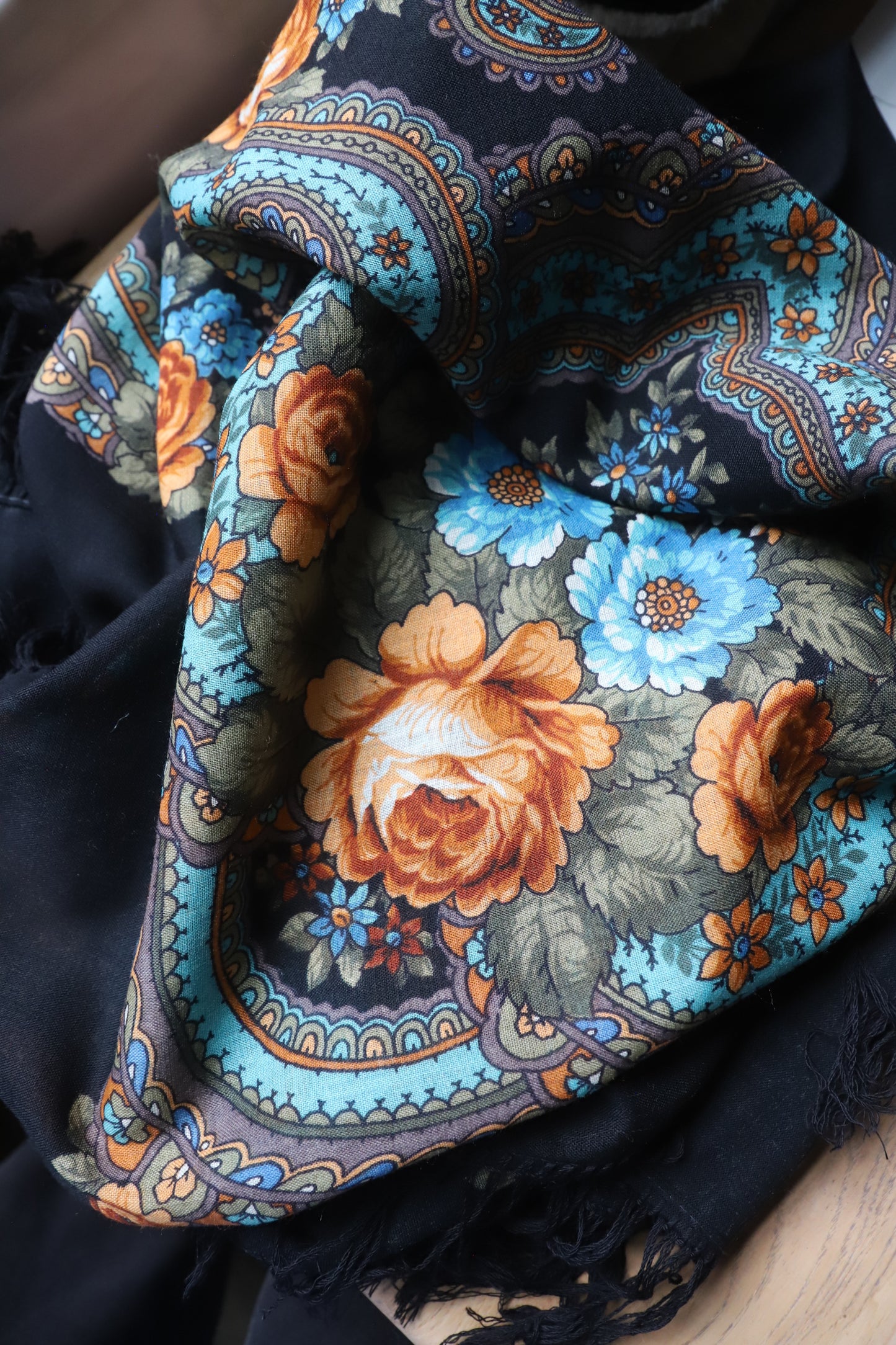 Vintage floral shawl
