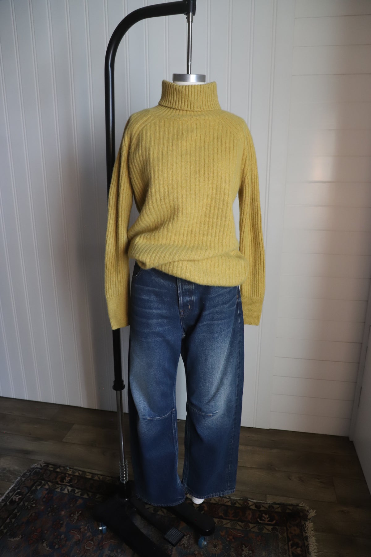 100% merino wool knit, chartreuse!