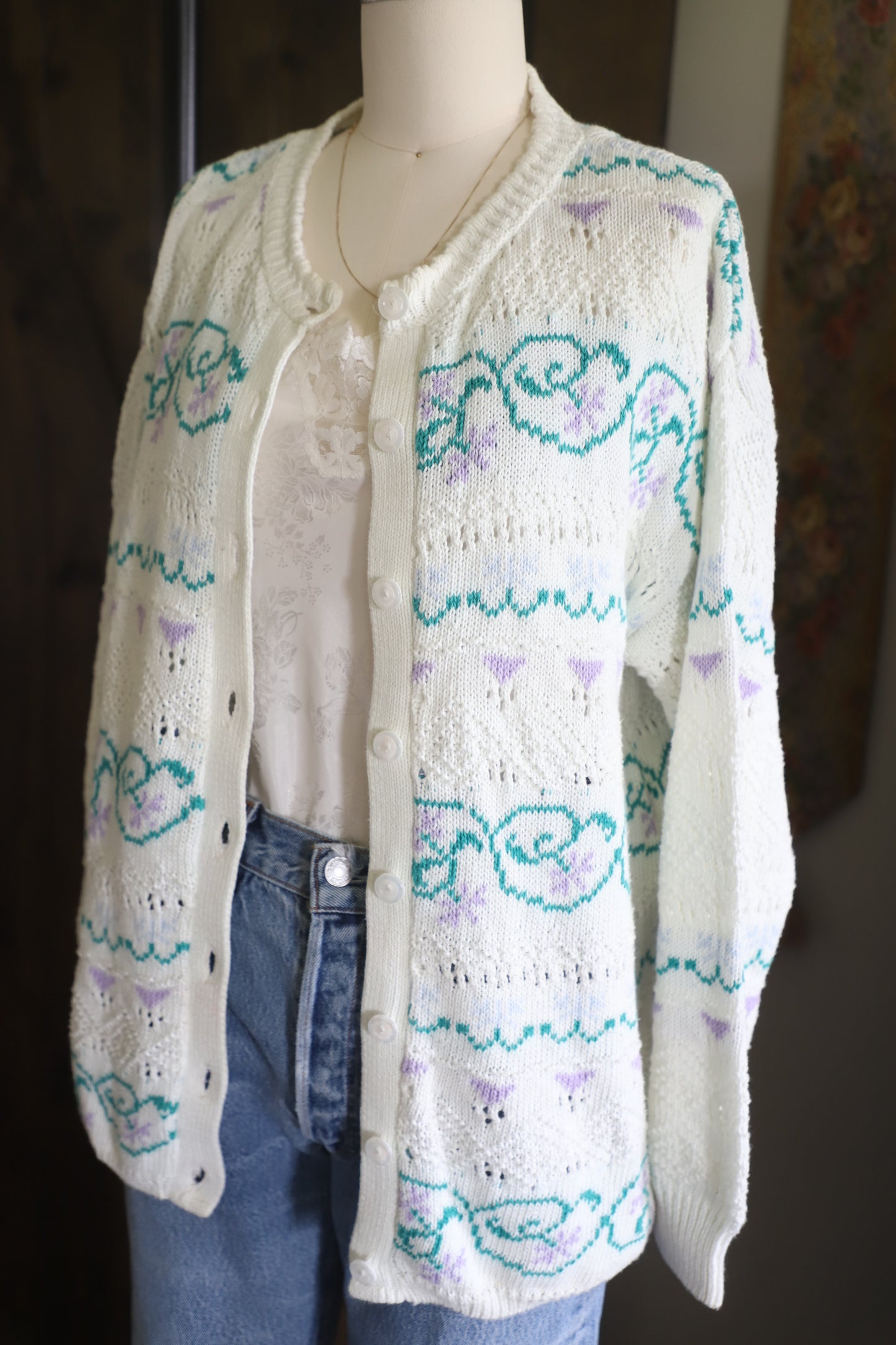 Blarney Woolen Mills cotton cardigan size S/M