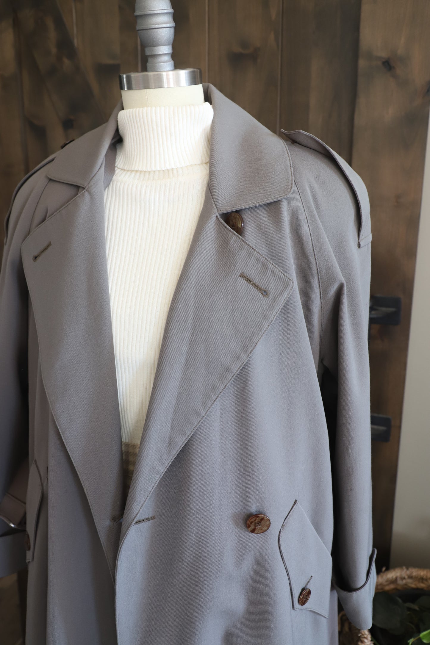 Vintage Jones NY wool trench, M/L