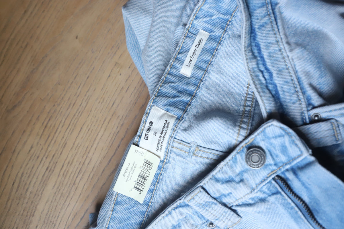 NWT Cotton On Super Low Baggy denim size 26