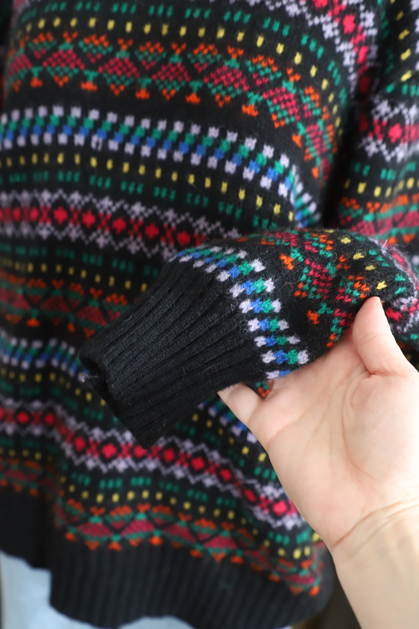 Vintage Shetland wool sweater XL