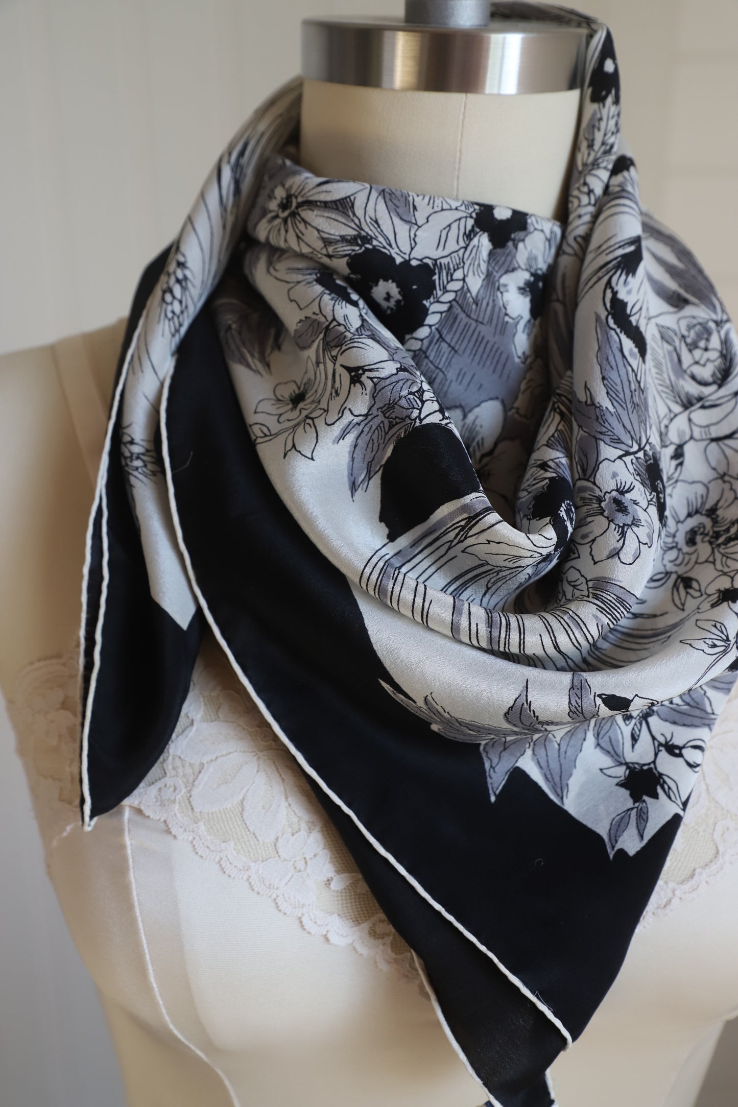 Vintage Sally Gee silk scarf