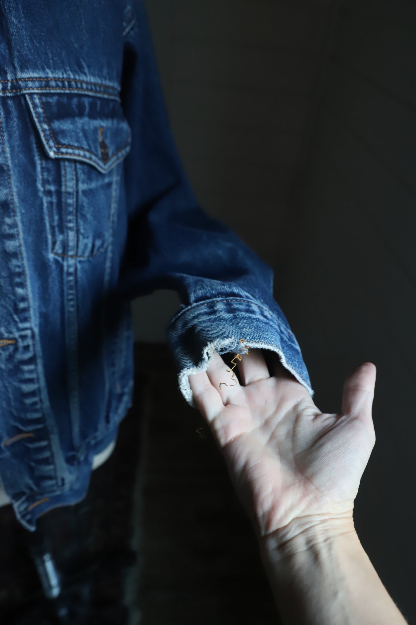 Vintage upcycled denim jacket