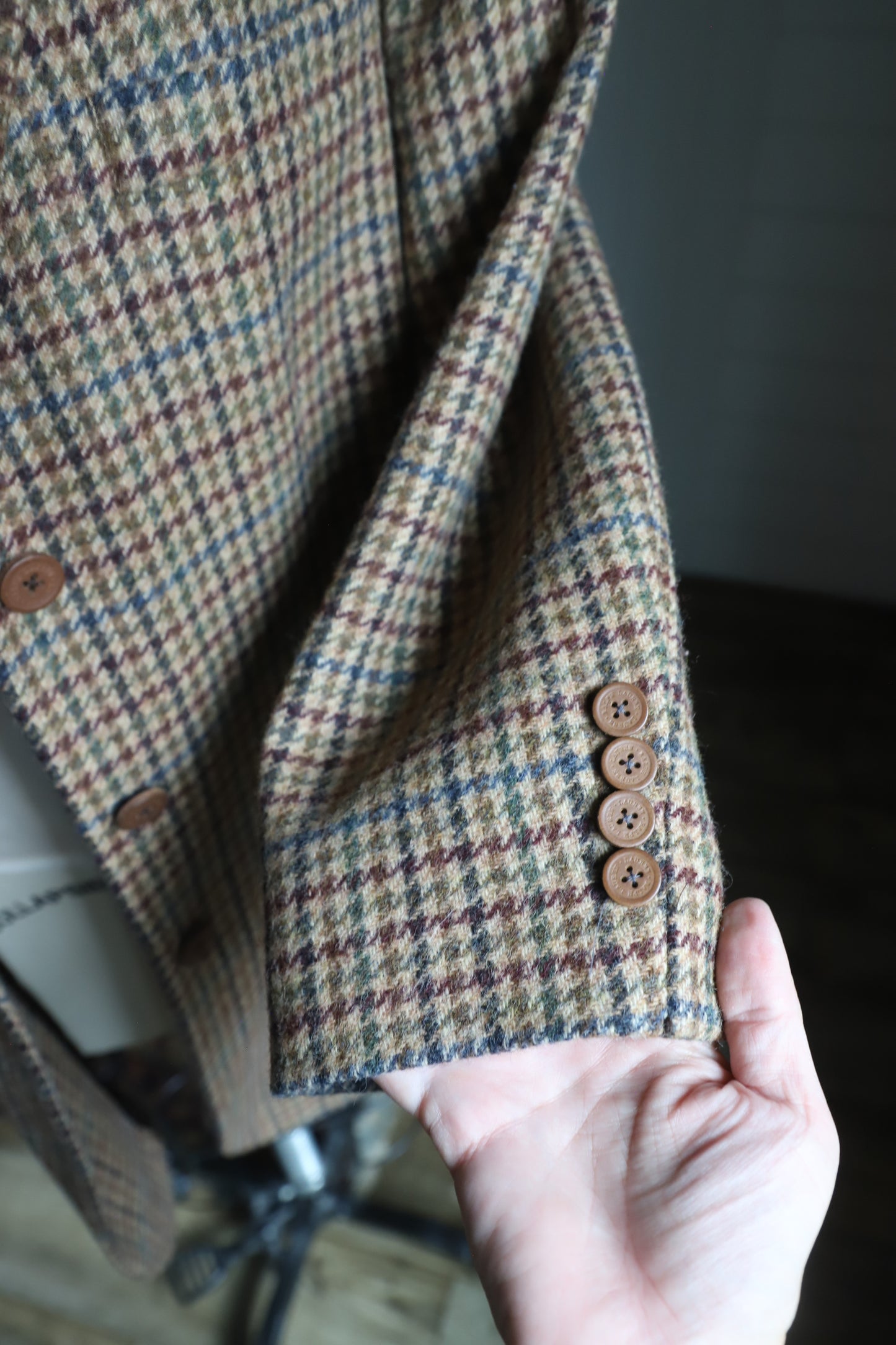 Vintage Ralph Lauren wool tweed blazer size 16
