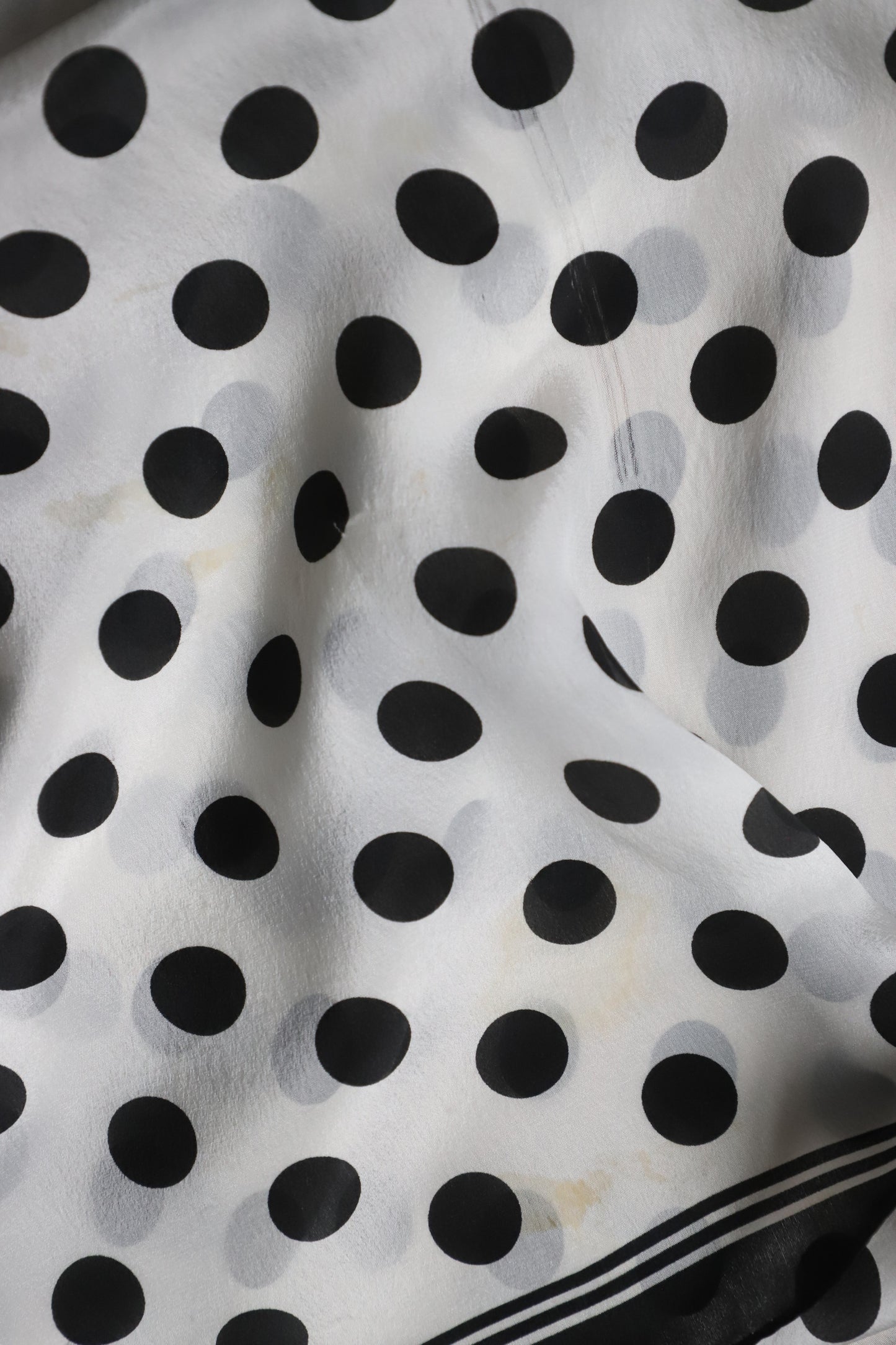 Vintage polkadot silk scarf