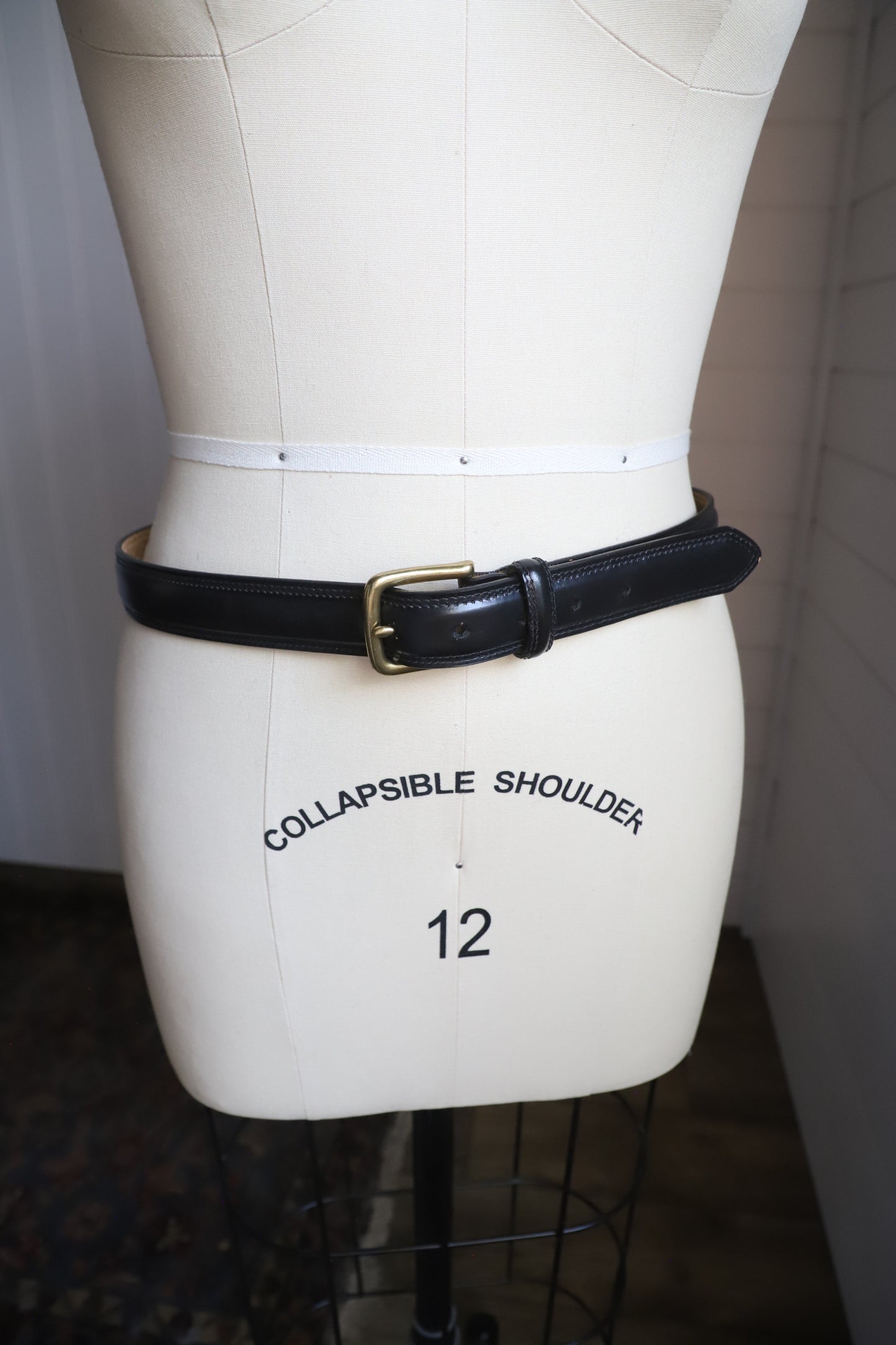 Black leather Canterbury belt