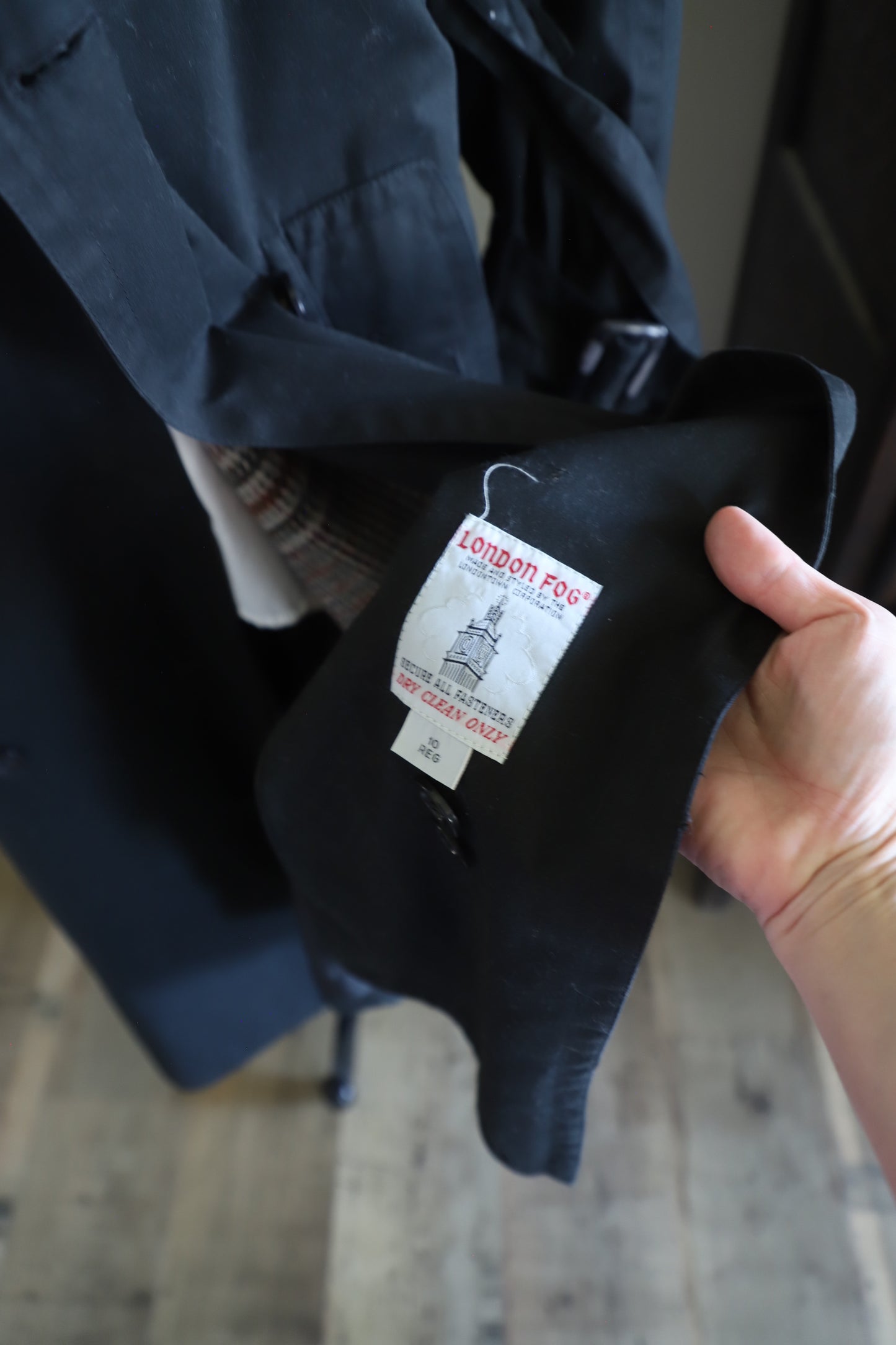 Vintage London Fog lined trench size 10