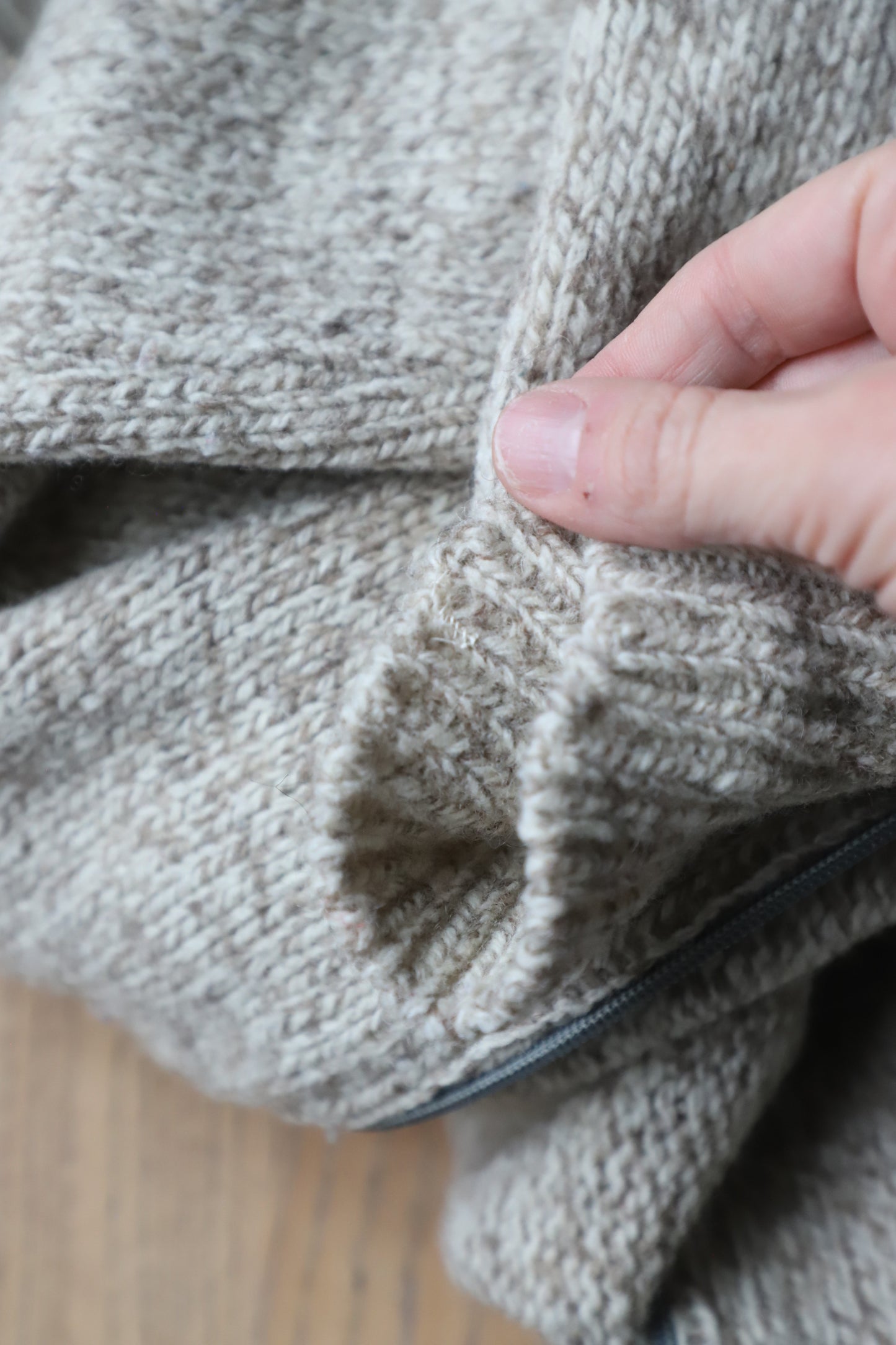 Vintage LLBean wool blend zip up sweater