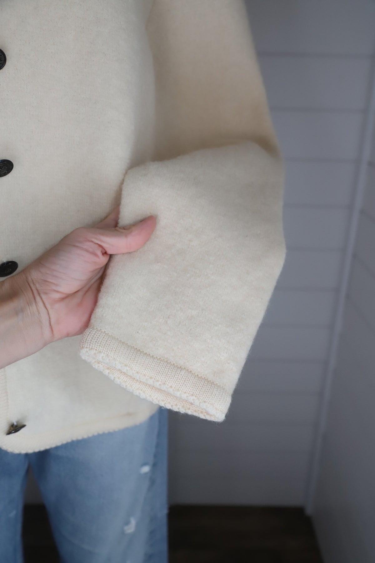 Vintage boiled wool shacket, plus size friendly