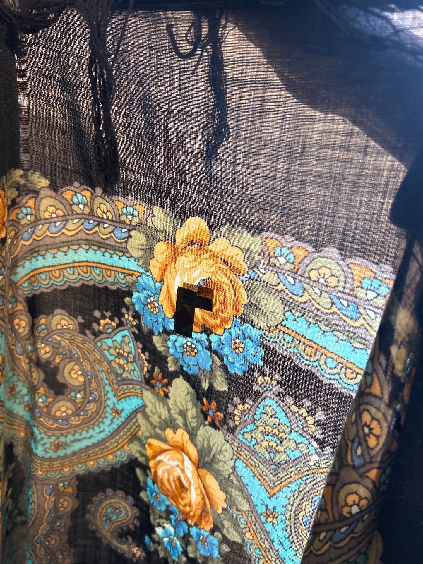 Vintage floral shawl