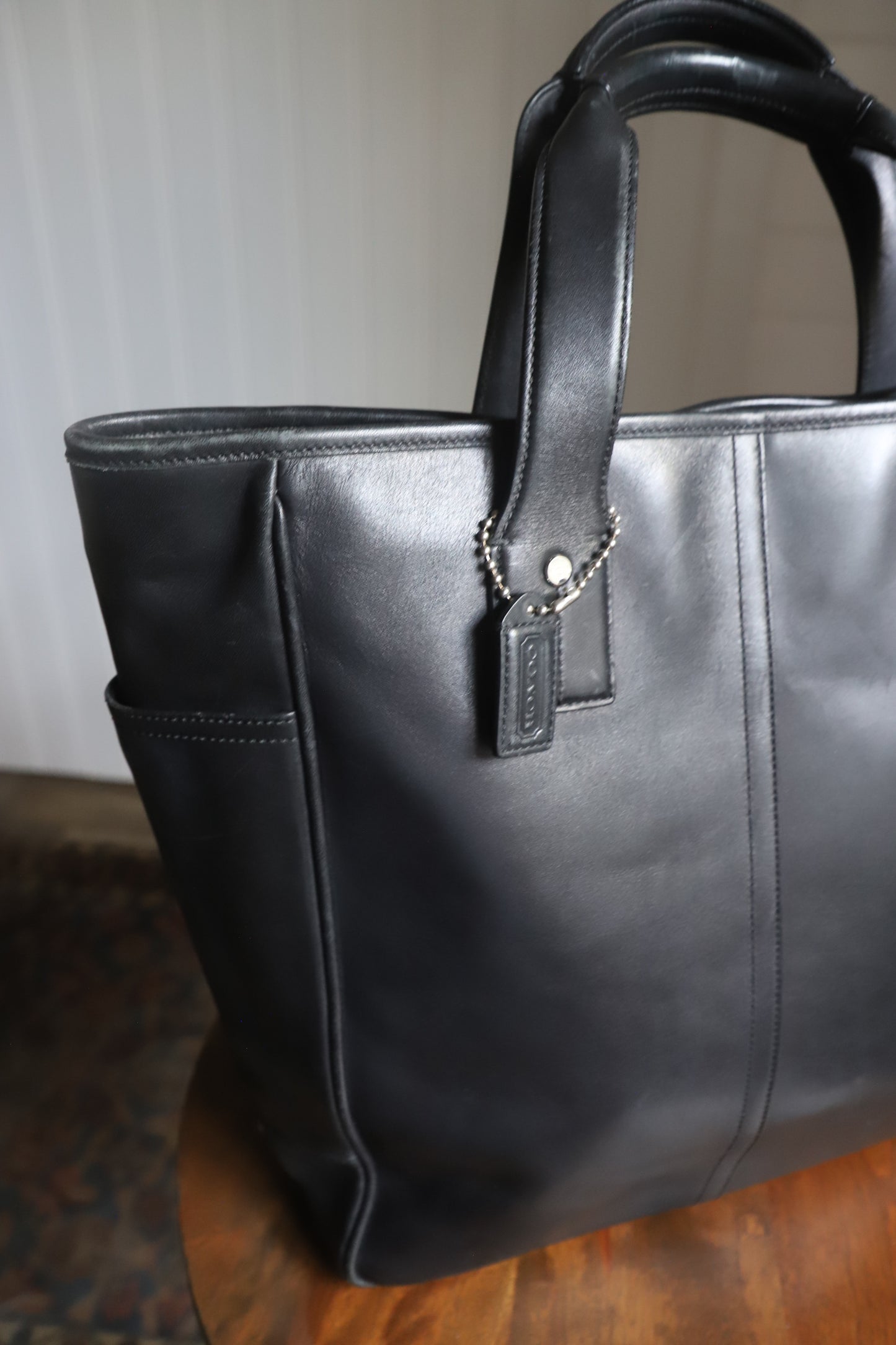 Y2K 04 Leather Coach tote bag