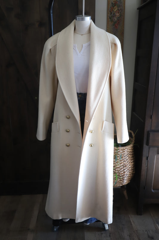 Vintage cream wool Peacoat size 14