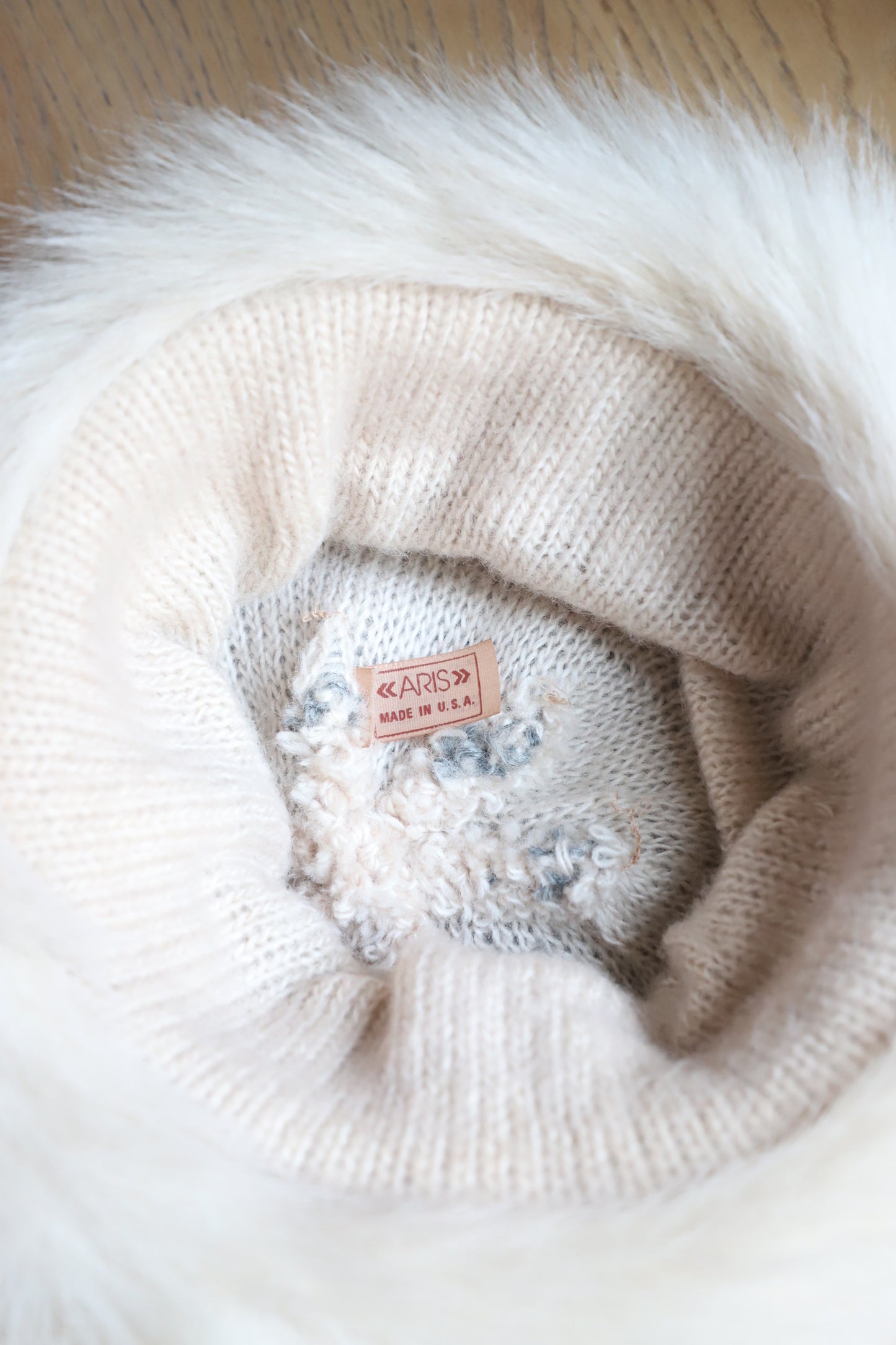 Vintage faux fur trimmed hat