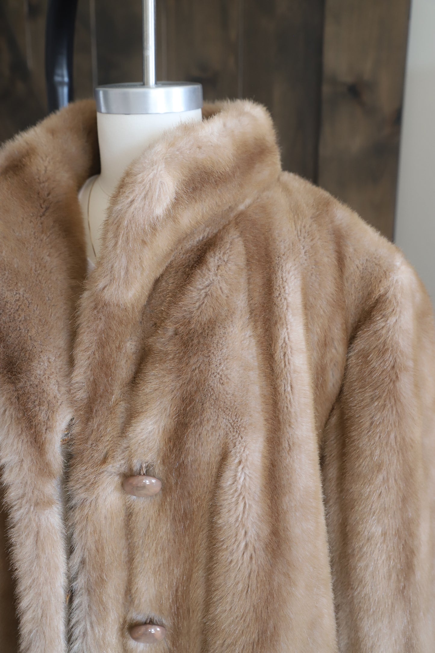 Vintage Faux fur coat, L/XL