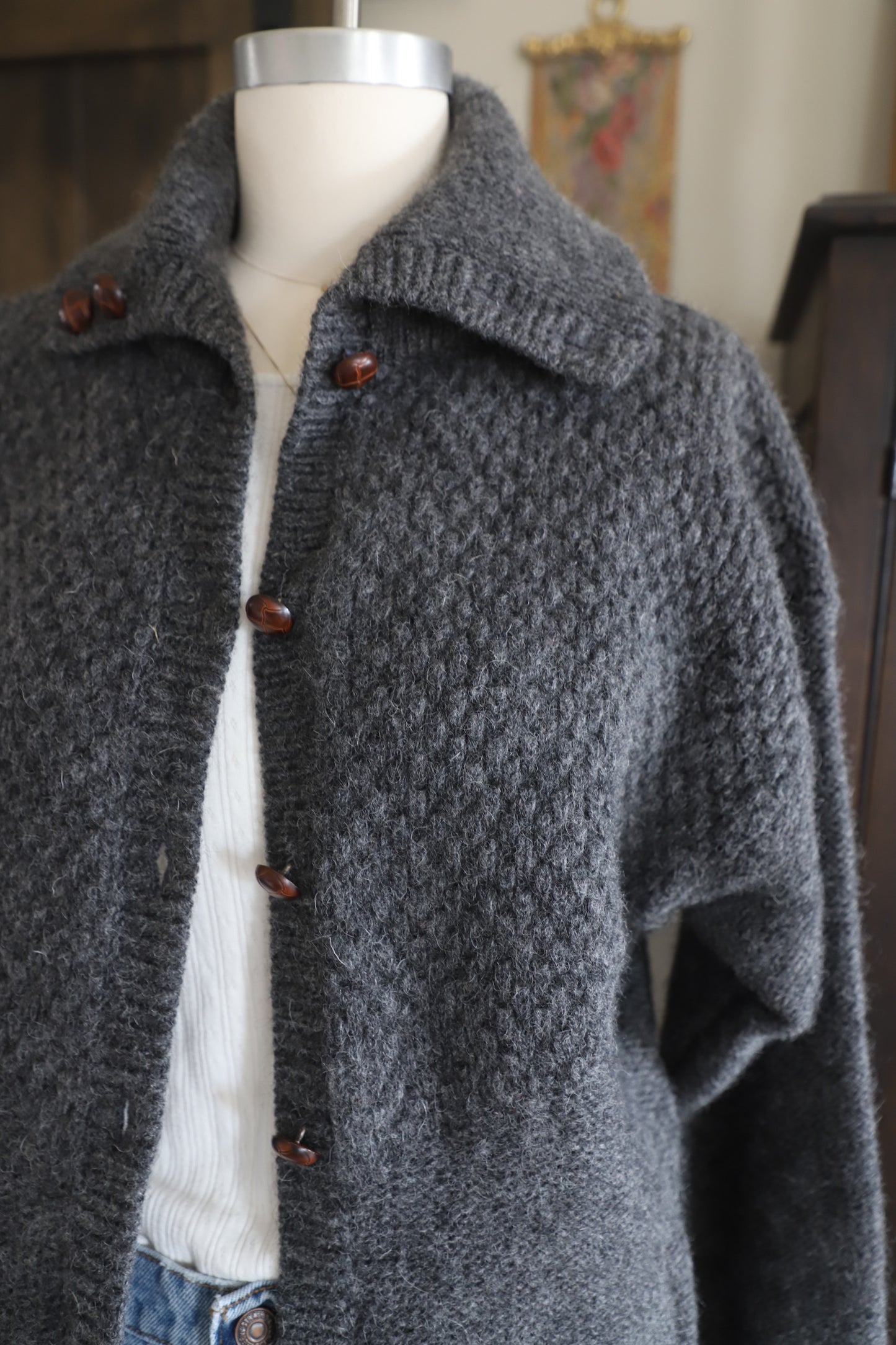 Vintage Eddie Bauer wool cardigan, M