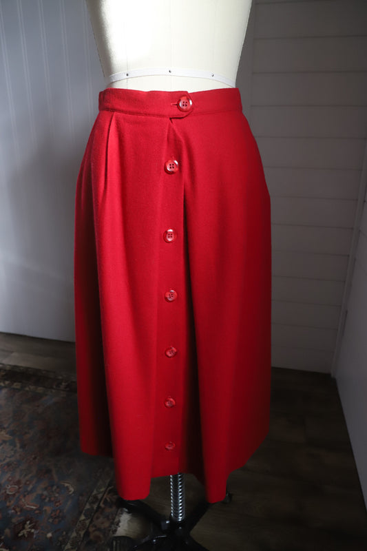 Vintage 100% wool skirt, 26” waist