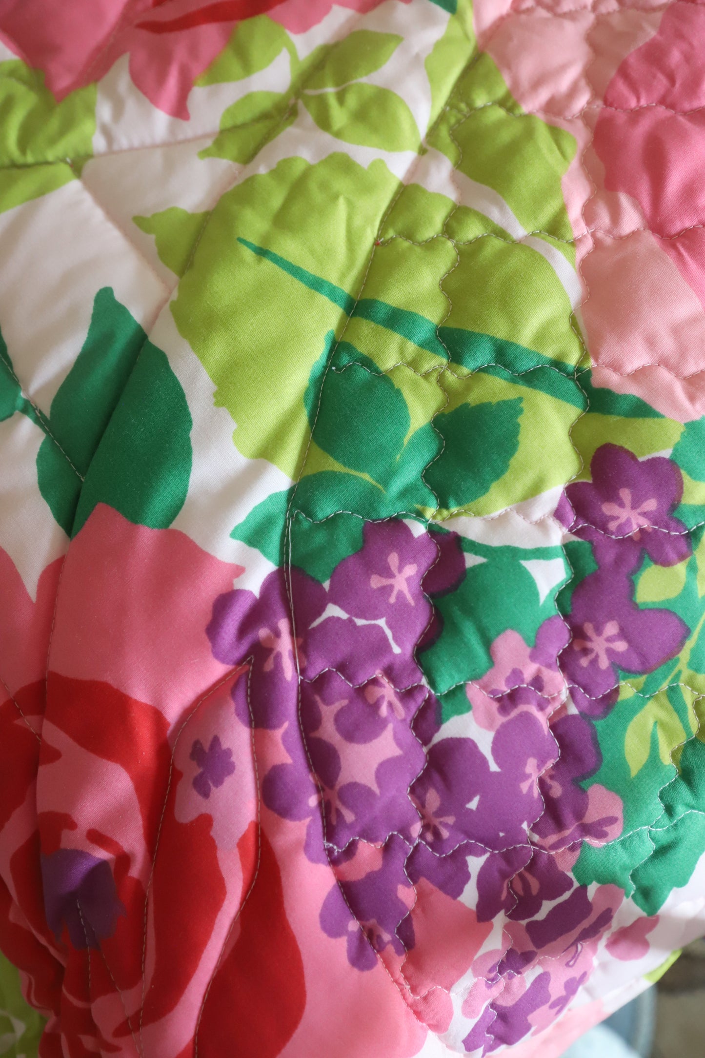 Vintage 1970’s homemade, machine finished quilt (never used)