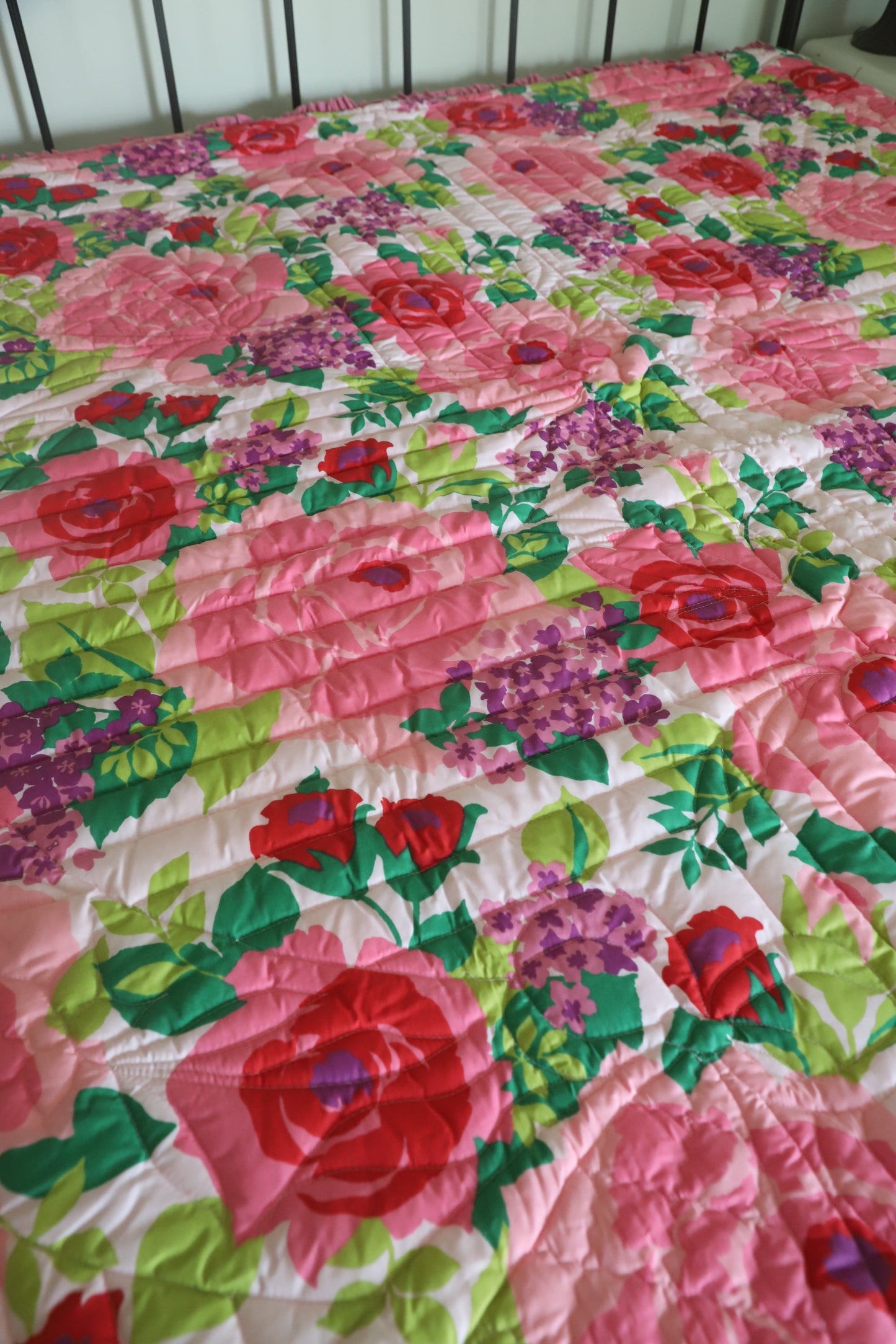 Vintage 1970’s homemade, machine finished quilt (never used)