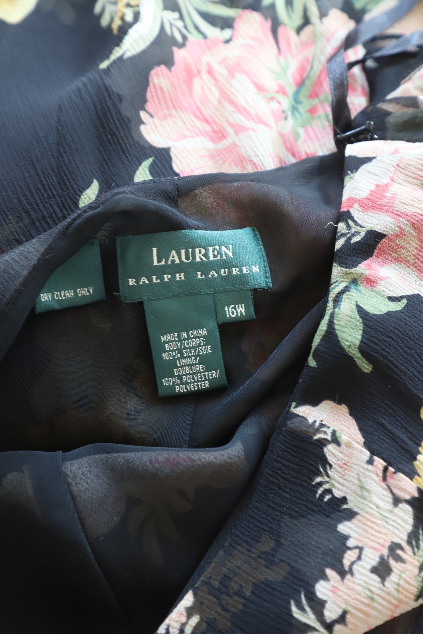 Vintage 90’s Ralph Lauren silk skirt, size 16