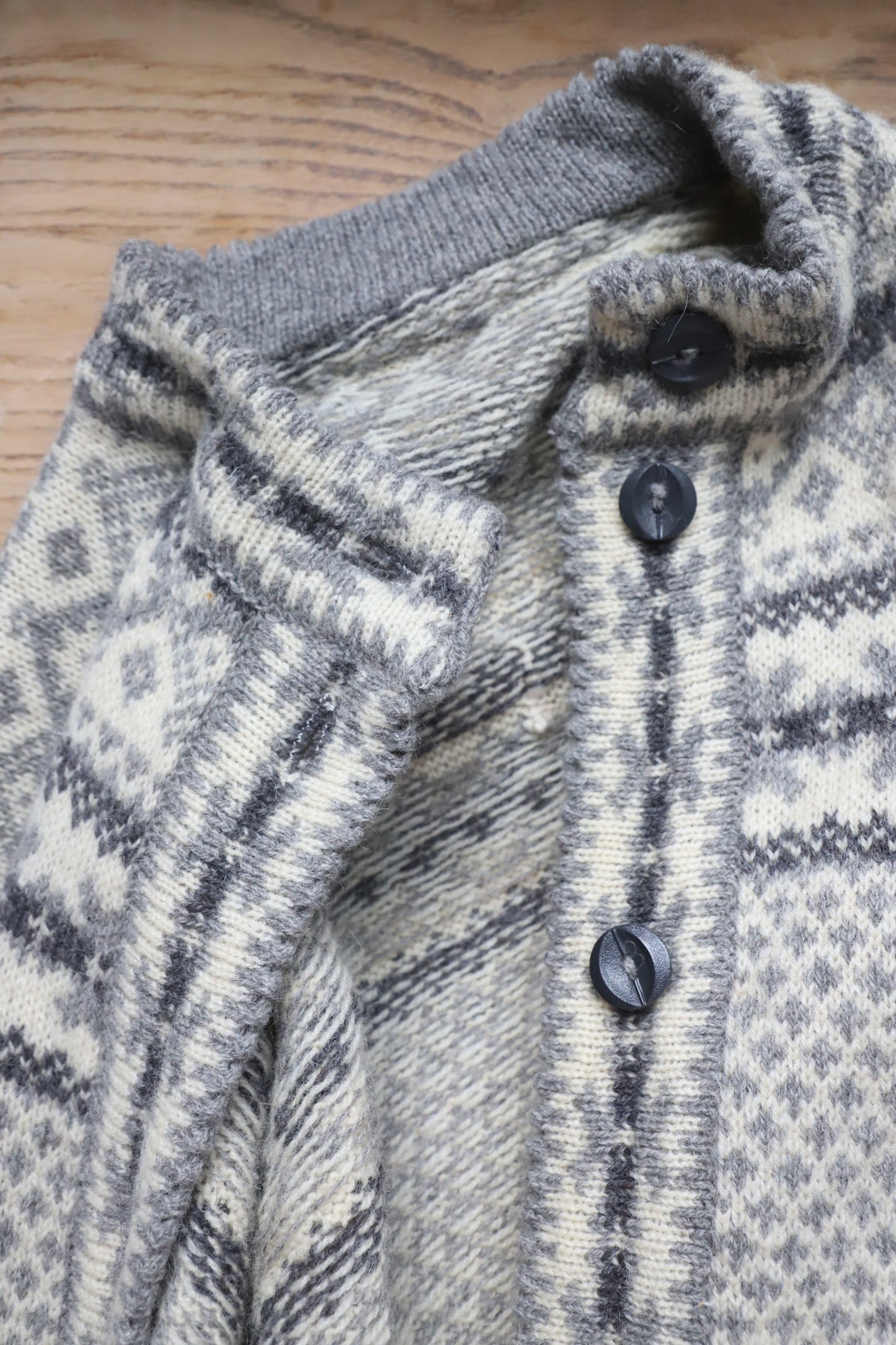 Vintage handmade wool button up cardigan