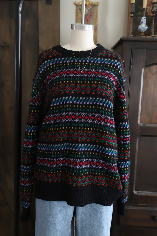 Vintage Shetland wool sweater XL