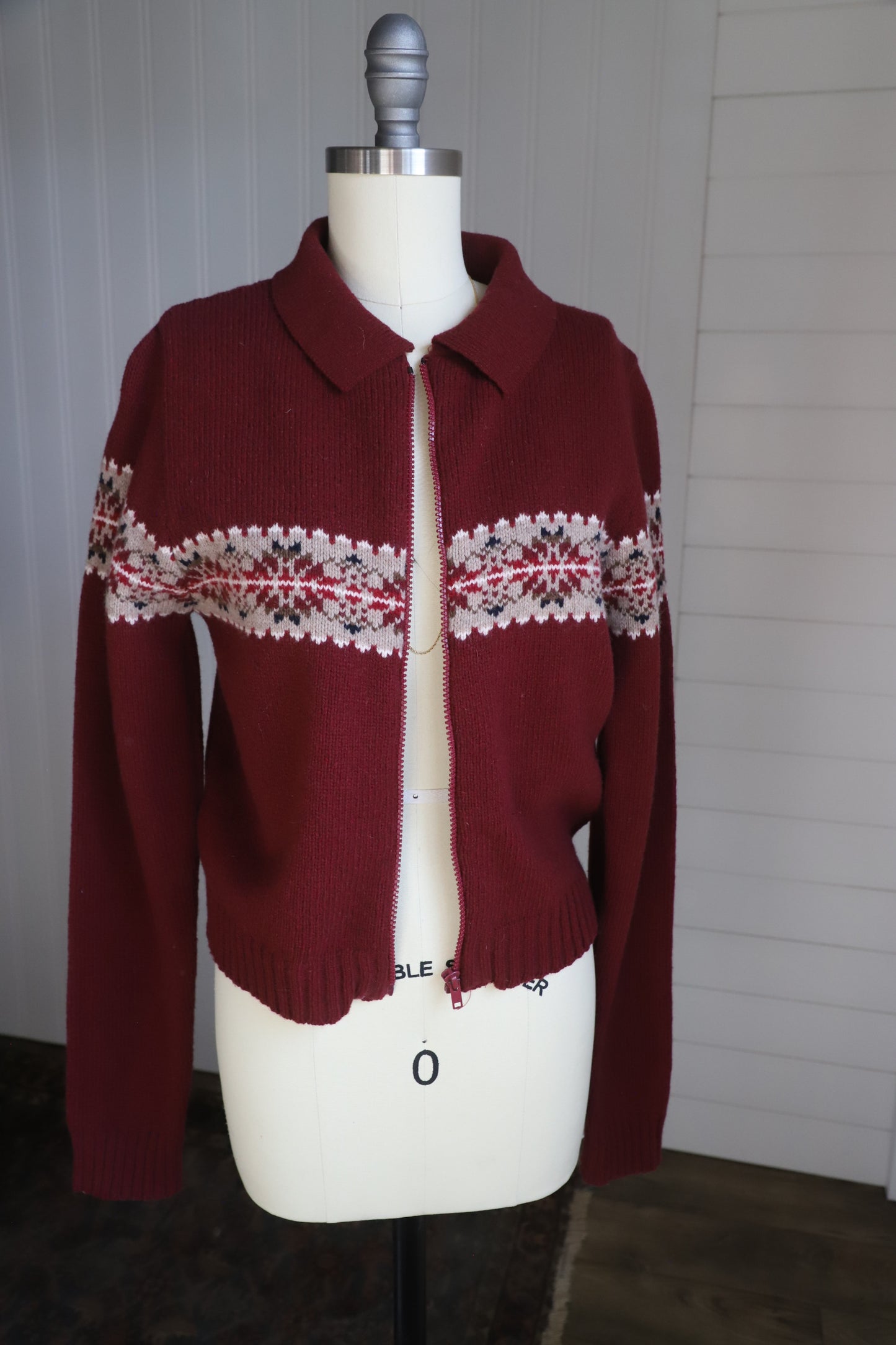 Brandy Melville Paola zip cardigan (wool blend)