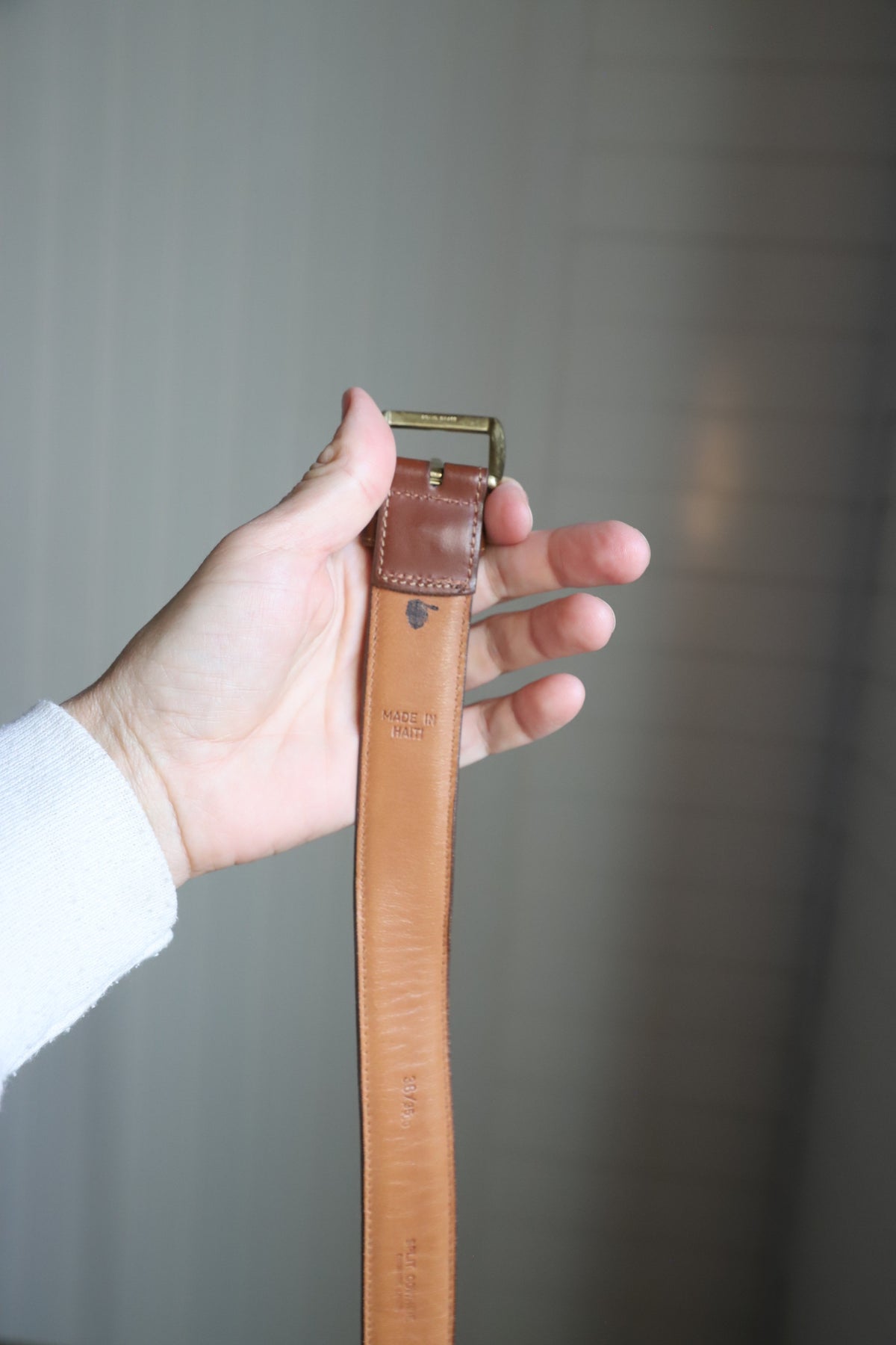 Leather belt