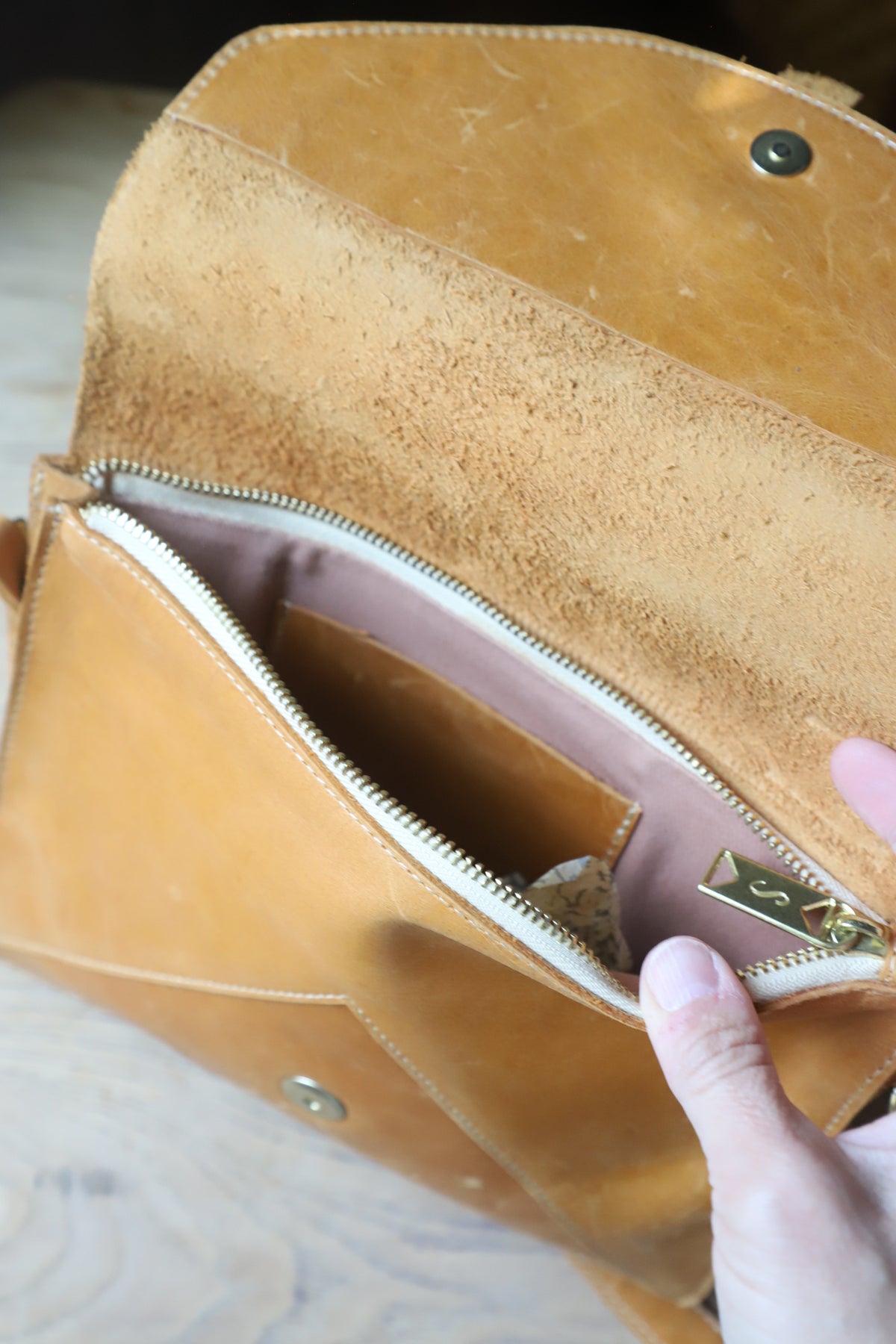 Sseko Design leather crossbody bag