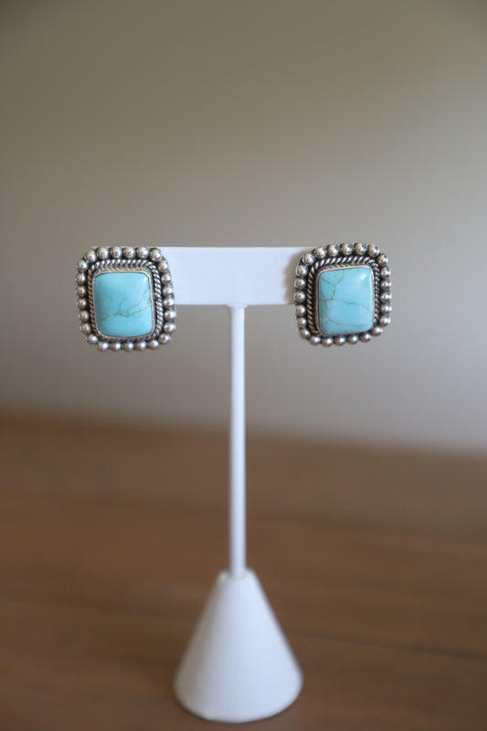 Sterling silver + turquoise earrings