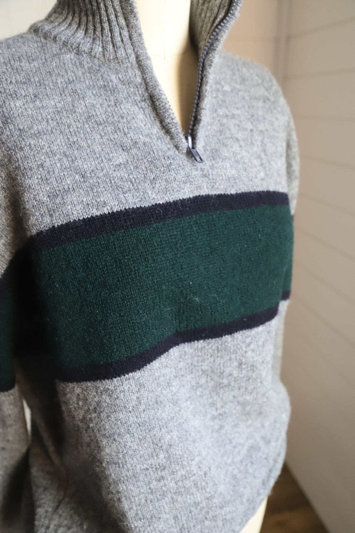 British Wool Brandy Melville quarter zip sweater