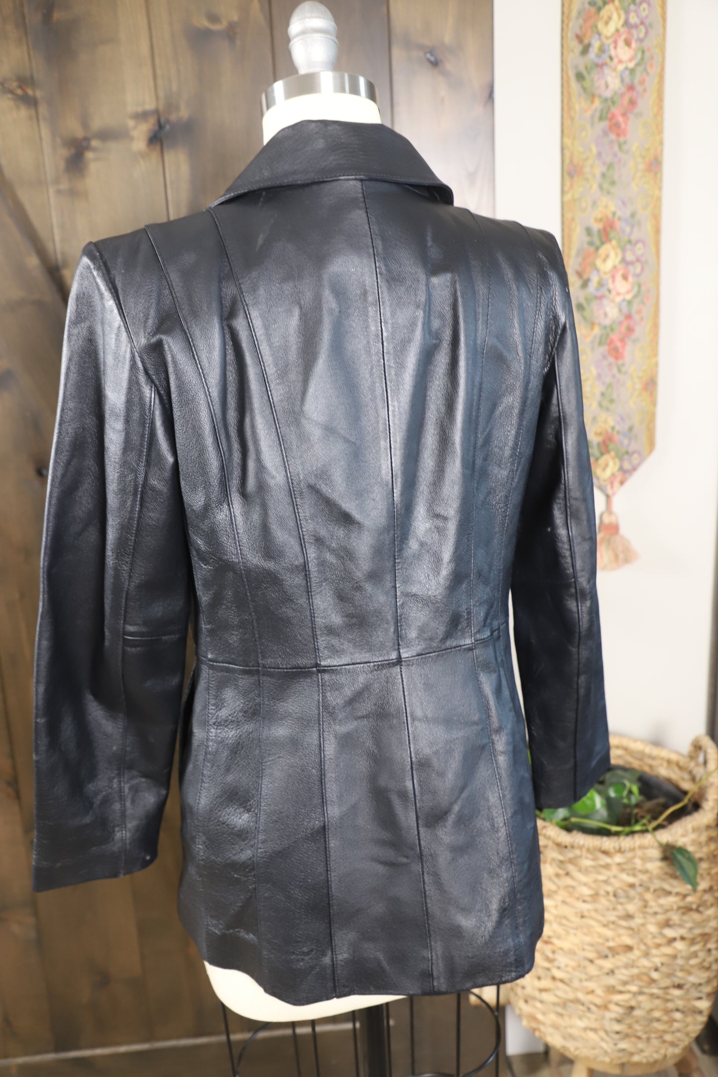 Vintage genuine leather jacket, size M