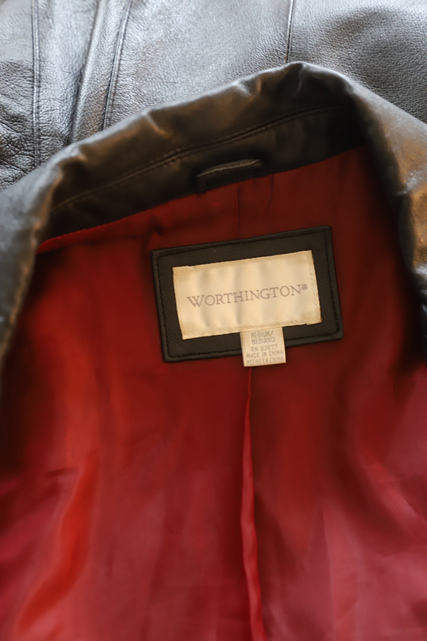 Vintage genuine leather jacket, size M