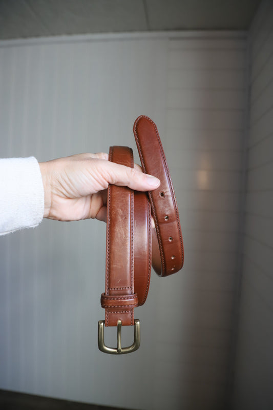 Vintage LLBean leather belt, plus size