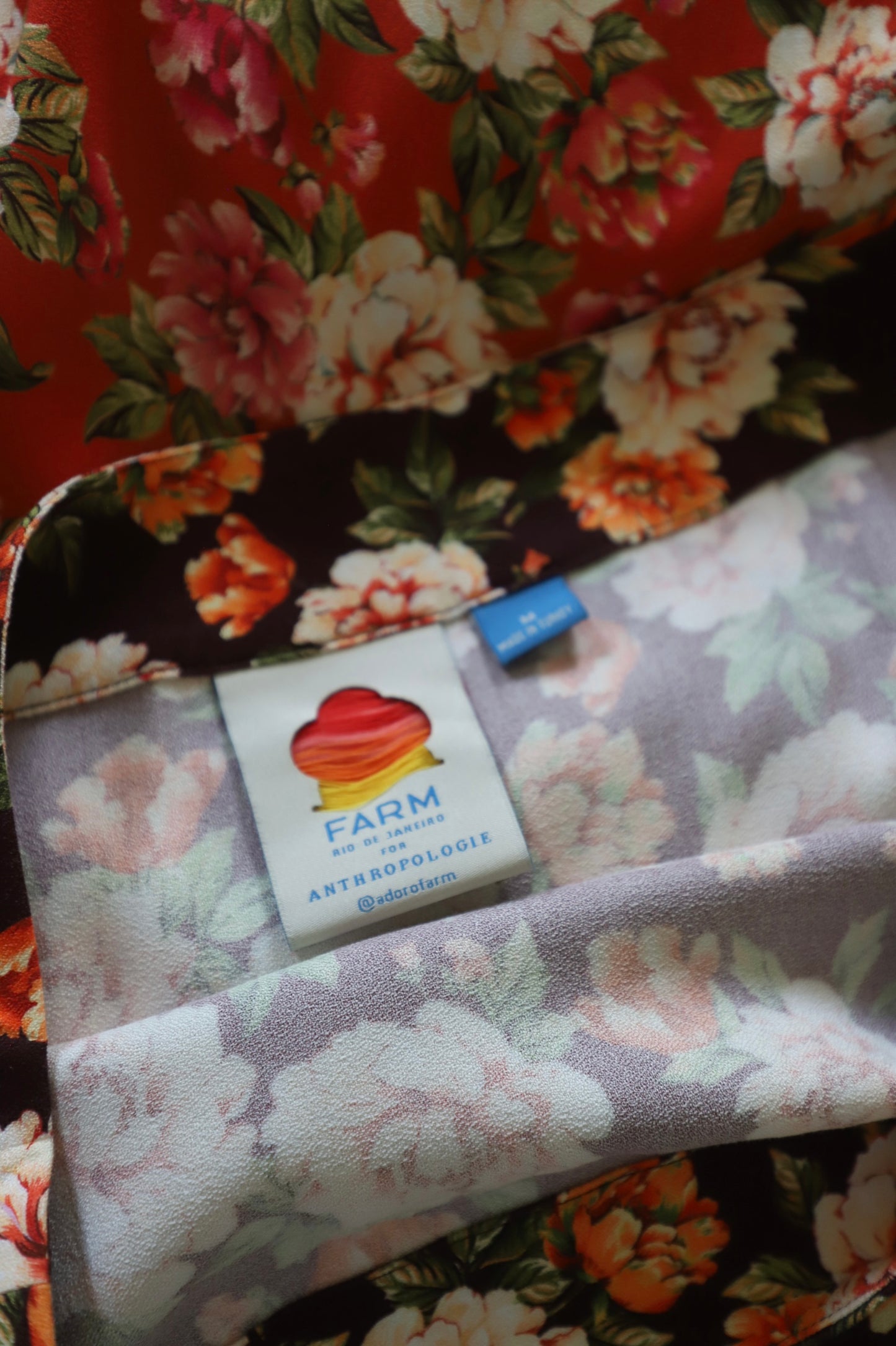 Farm Rio for Anthro floral skirt size M
