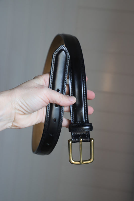 Black leather Canterbury belt